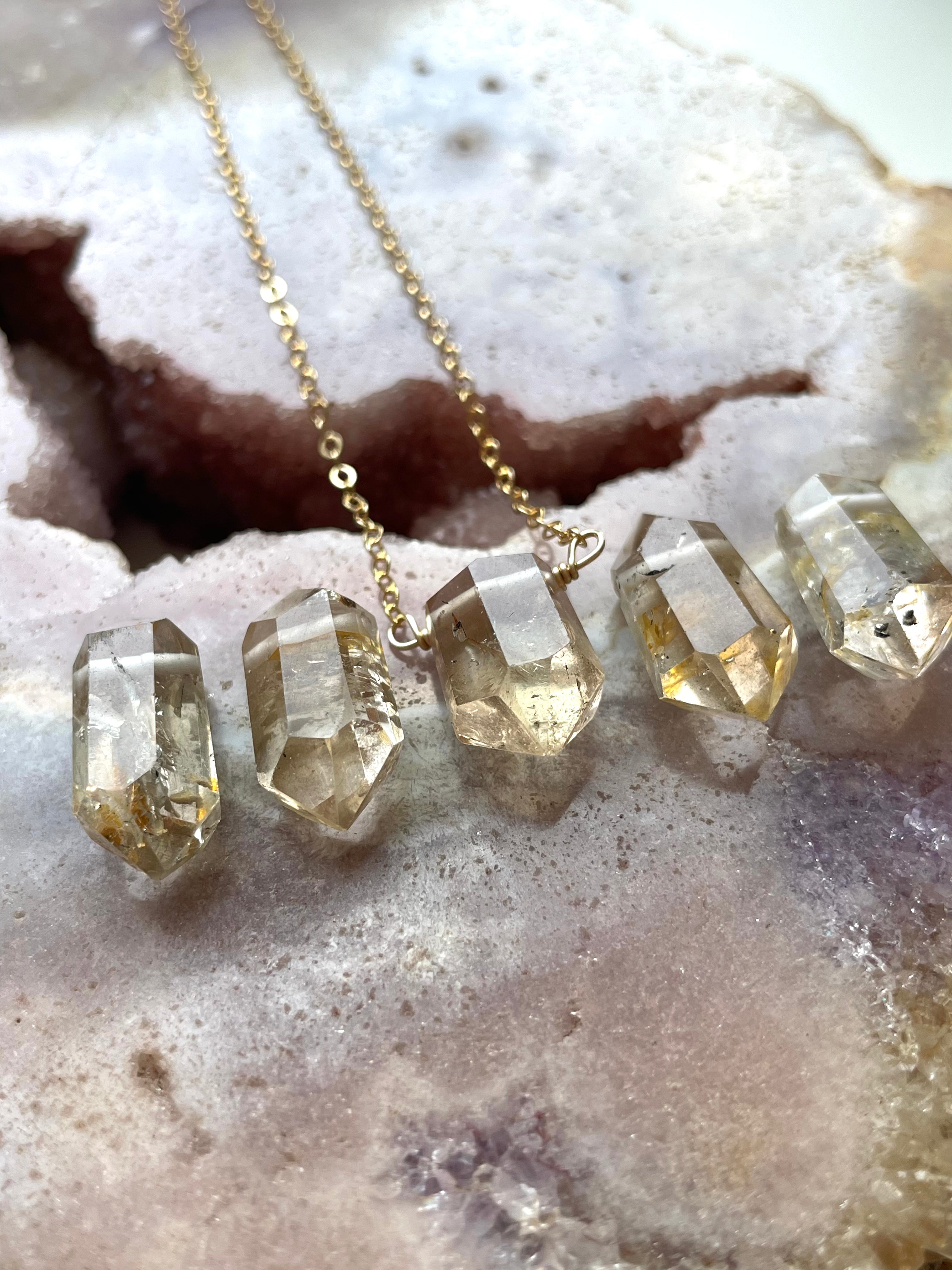 Imperial Champagne Topaz Crystal Pendant Necklace - Sterling Silver or 14K Gold Plated - Elegant Gift for Women, Birthday, Anniversary & Special Occasions