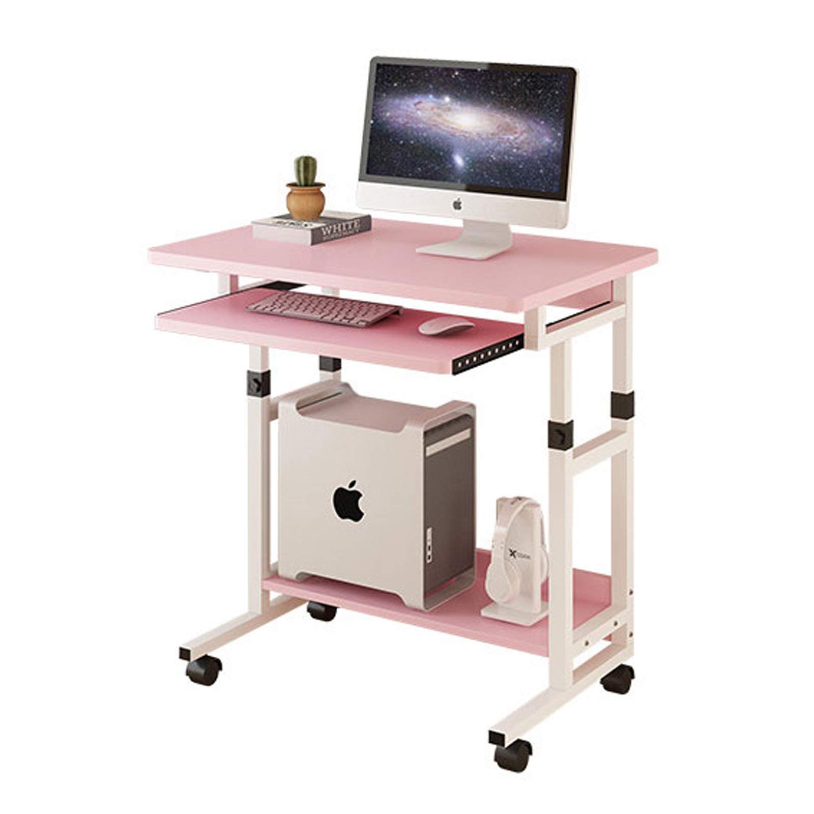 Height Adjustable Standing Desk with Wheels - 80cm x 40cm Foldable Laptop Table for Home Office, Study, Workstation & Indoor Use, Perfect for Ergonomic Work & Compact Spaces