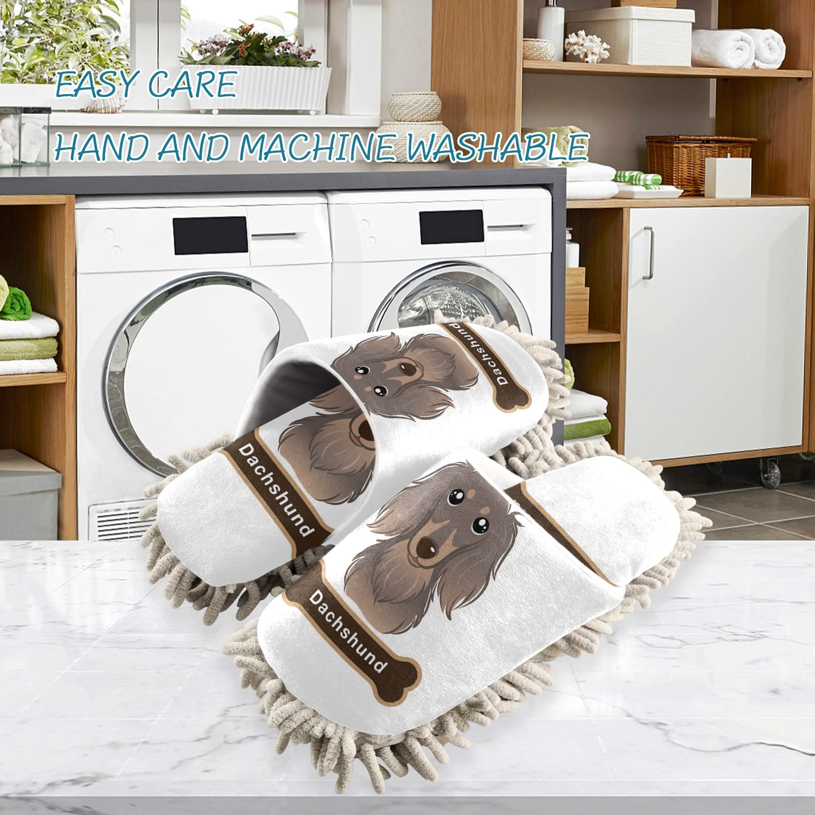 Poeticcity Unisex Cleaning Slippers - House Mop Shoes for Dusting & Spa Use, Comfortable Indoor/Outdoor Slippers for Home Cleaning, Yoga & Relaxation (Size M-L)