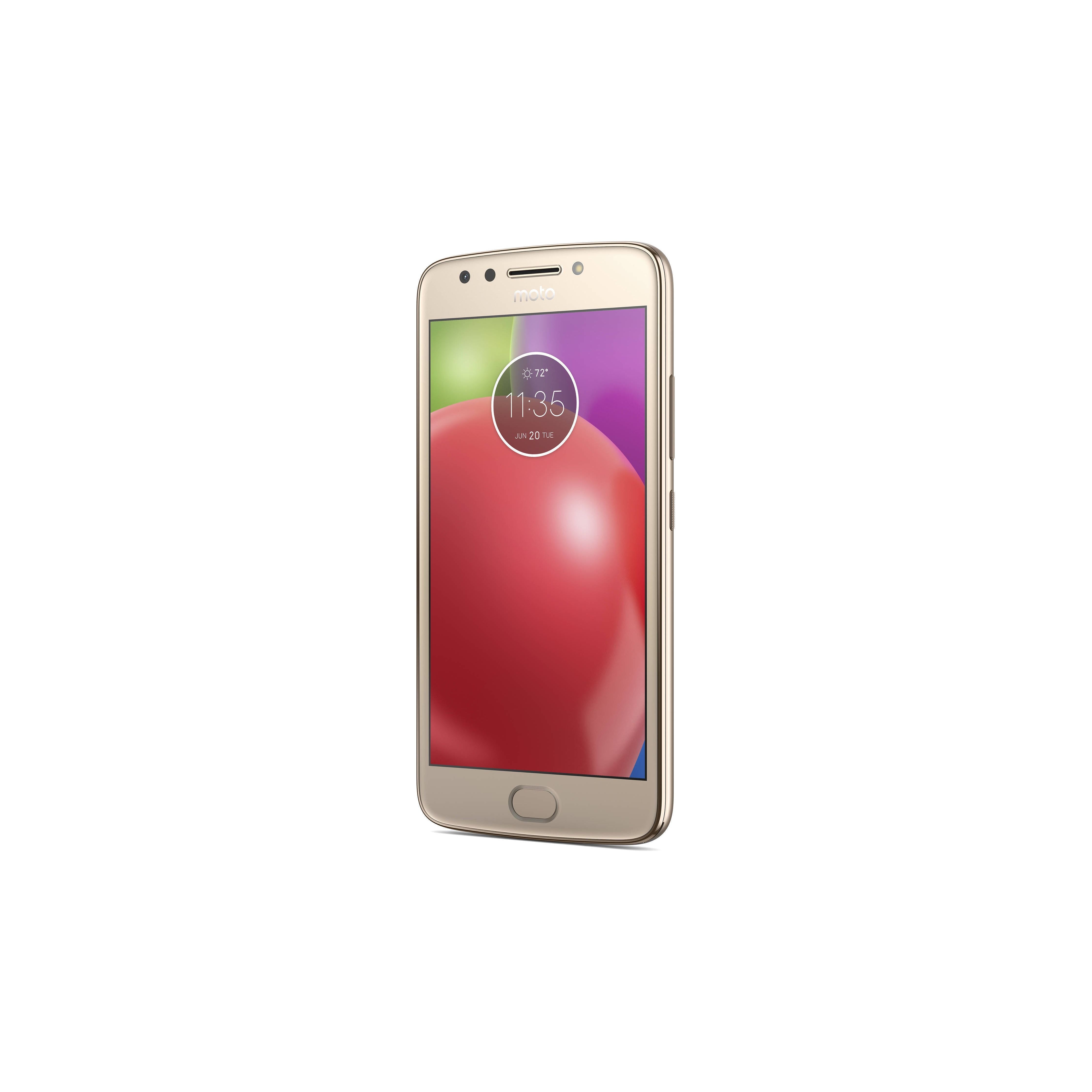 Motorola Moto E4 16GB Unlocked Smartphone - Fine Gold (CDMA/GSM Compatible) for Travel, Business & Everyday Use