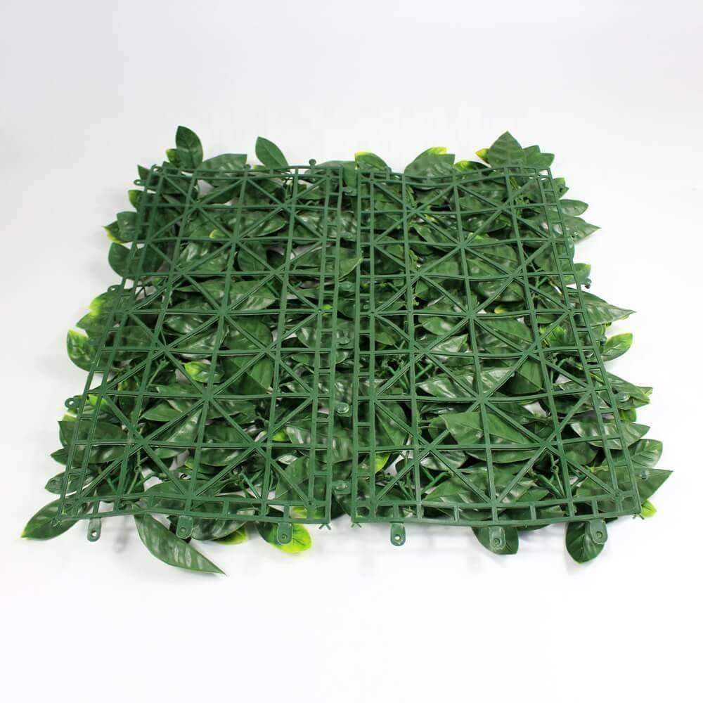 Lemon Leaf Artificial Hedge Panel - 25cm x 25cm Realistic Faux Greenery for Home Decor, Privacy Screen, and Garden Landscaping