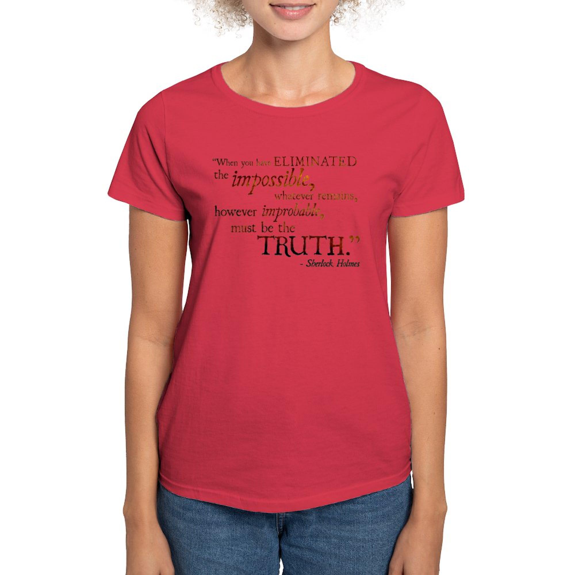 Impossible Women's Dark Cotton T-Shirt - Soft & Comfortable Women's Tee for Casual Wear, Workouts & Everyday Outfits