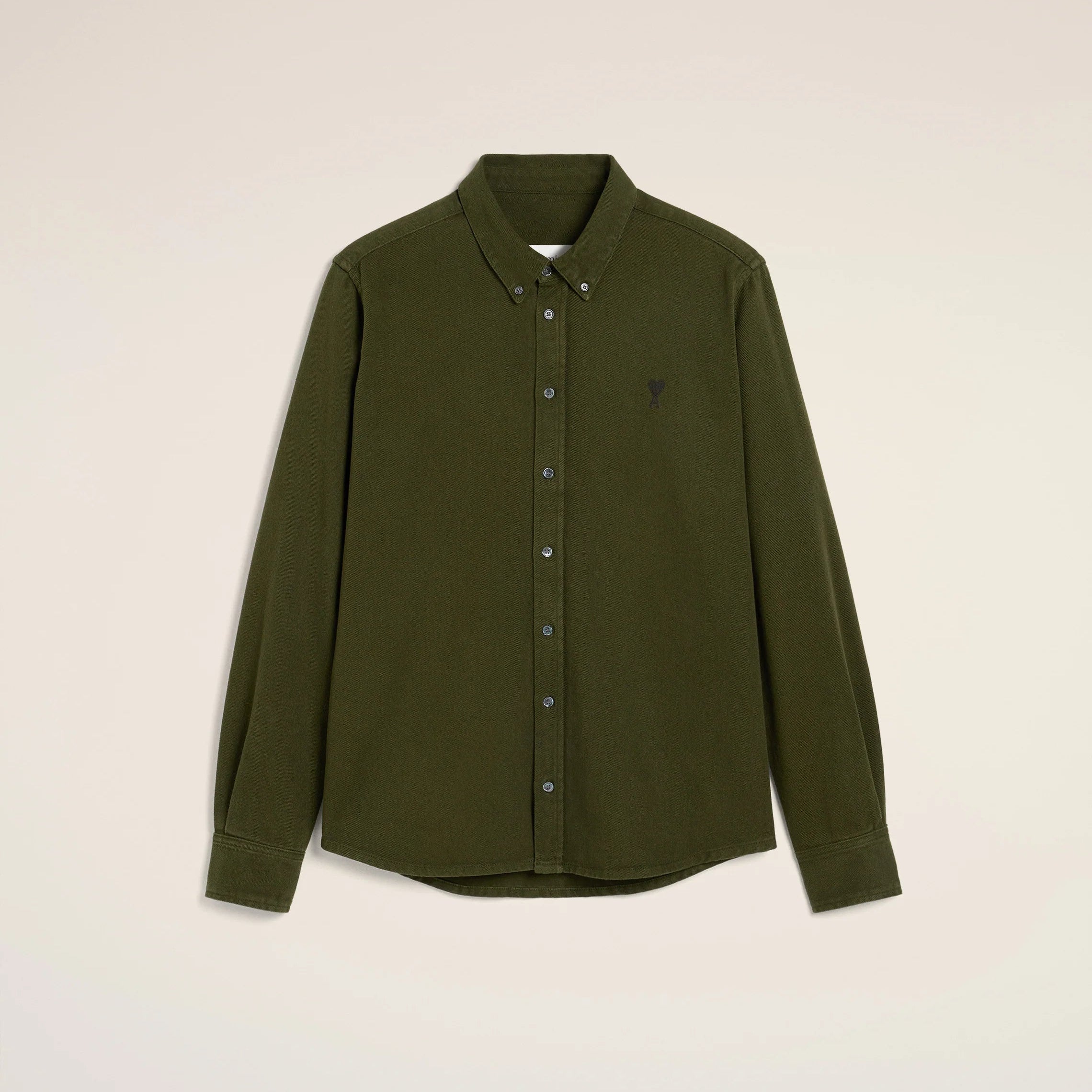 AMI PARIS Green Cotton Button Down Shirt - AME DE COEUR Collection | Casual & Formal Wear for Men | Perfect for Office, Date Night & Special Occasions