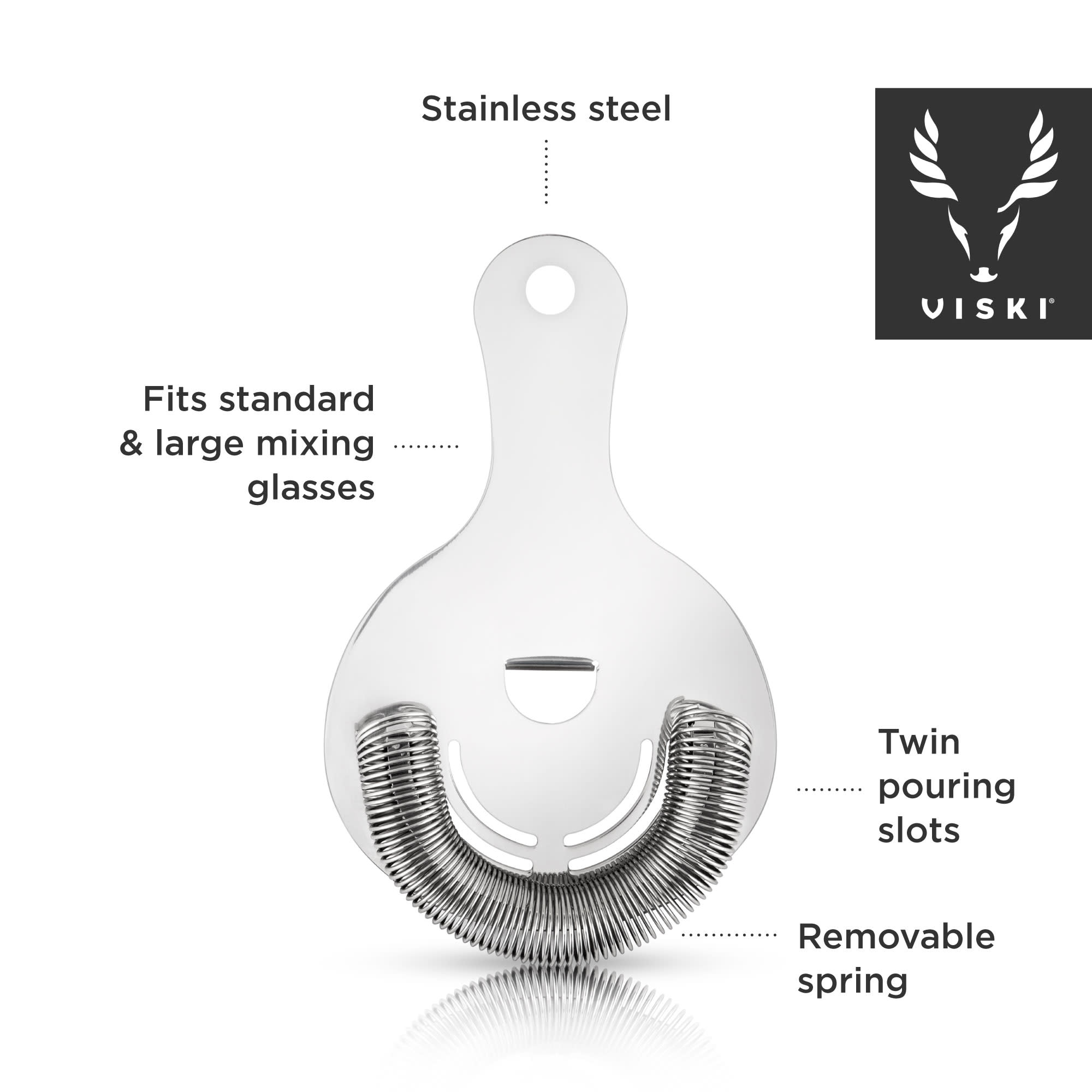 Harrison Hawthorne Premium Stainless Steel Kitchen Strainer - Fine Mesh Colander for Pasta, Vegetables, and Fruits - Ideal for Cooking, Baking, and Food Prep
