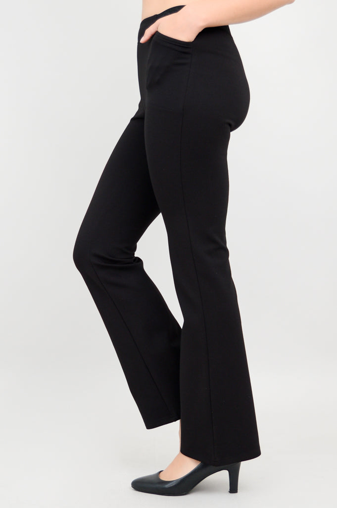 High Waisted Modal Stretch Pants for Women - Soft & Comfortable Tall Black Dress Pants - Perfect for Office Work, Business Casual & Everyday Wear