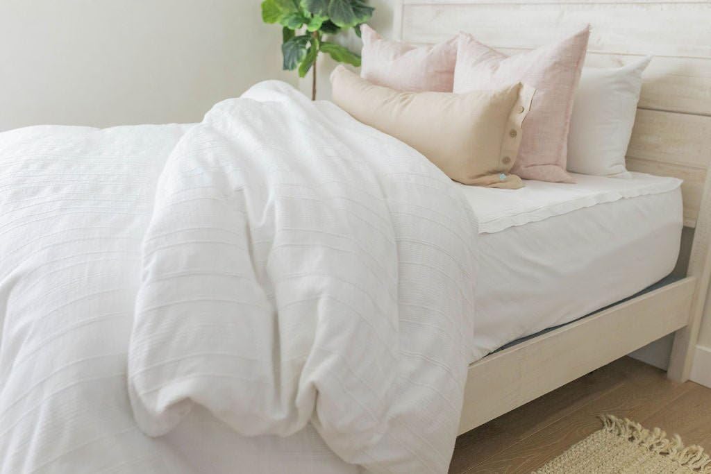 Beddy's White Zippered Duvet Cover Set - Easy Zip Closure Cotton Bedding for Twin, Full, Queen & King Size Beds | Soft Comforter Cover for Cozy Bedrooms & Guest Rooms