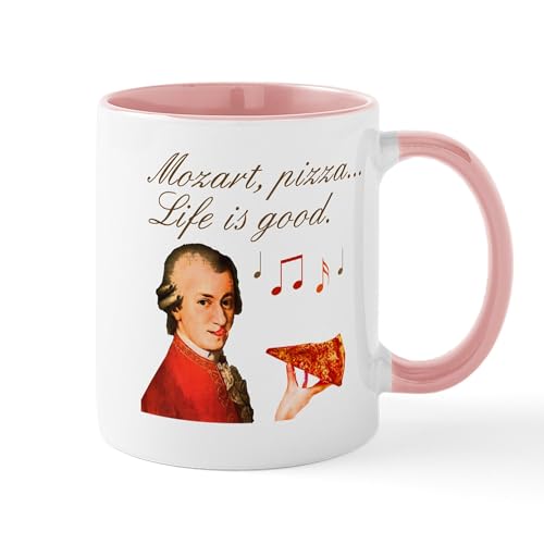 White/Pink Inside - Mozart And Pizza: Music And Food Mug