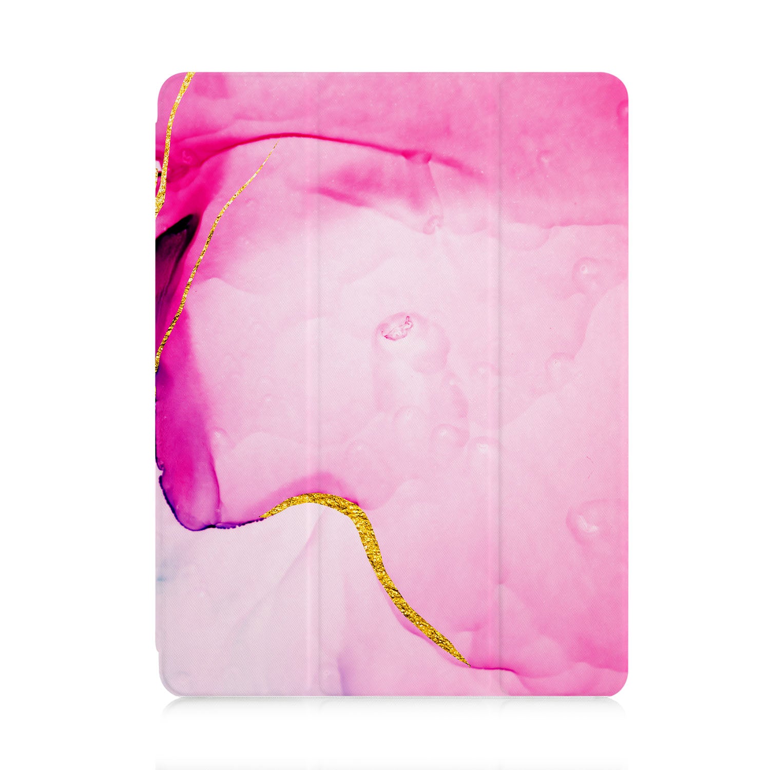 Premium Marble Gold Trifold Case for iPad - Slim Protective Cover with Auto Sleep/Wake for iPad Air, Pro, Mini - Perfect for Work, Travel & Home Use