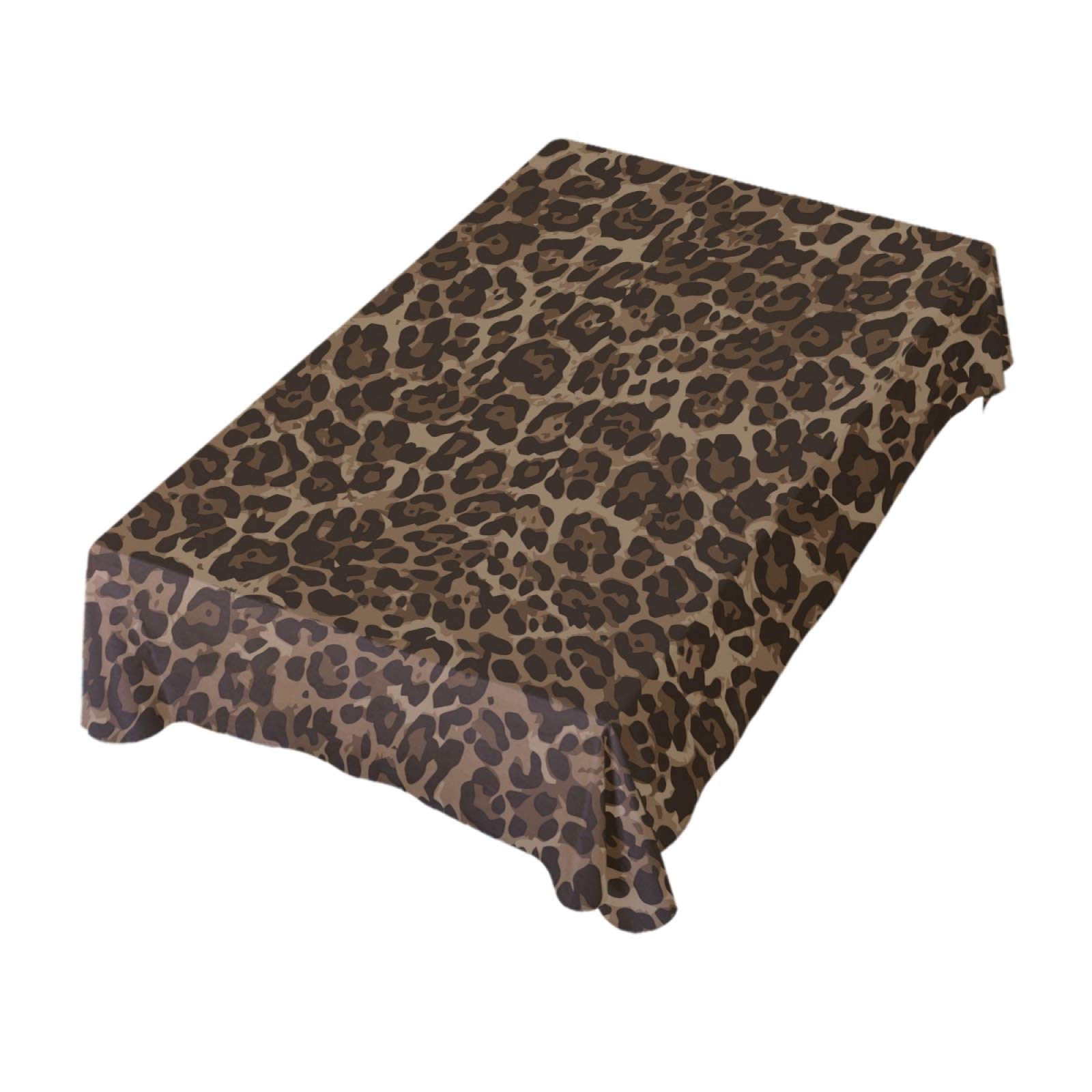 ALAZA Leopard Print Tablecloth 60x120 Inch - Cheetah Animal Pattern Wrinkle-Resistant Rectangle Table Cover for Dining, Kitchen, Parties & Events | Perfect for Holiday Gatherings, Restaurant Decor, and Home Dining Settings