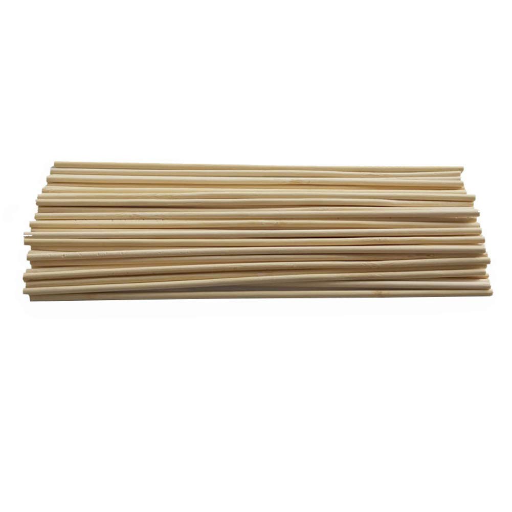 50Pcs Bamboo Plant Support Stakes - Garden Single Stem Support Sticks for Potted Flowers, Vegetables & Vines - Natural Plant Grow Support Canes for Indoor/Outdoor Gardening (Perfect for Roses, Tomatoes & Climbing Plants)