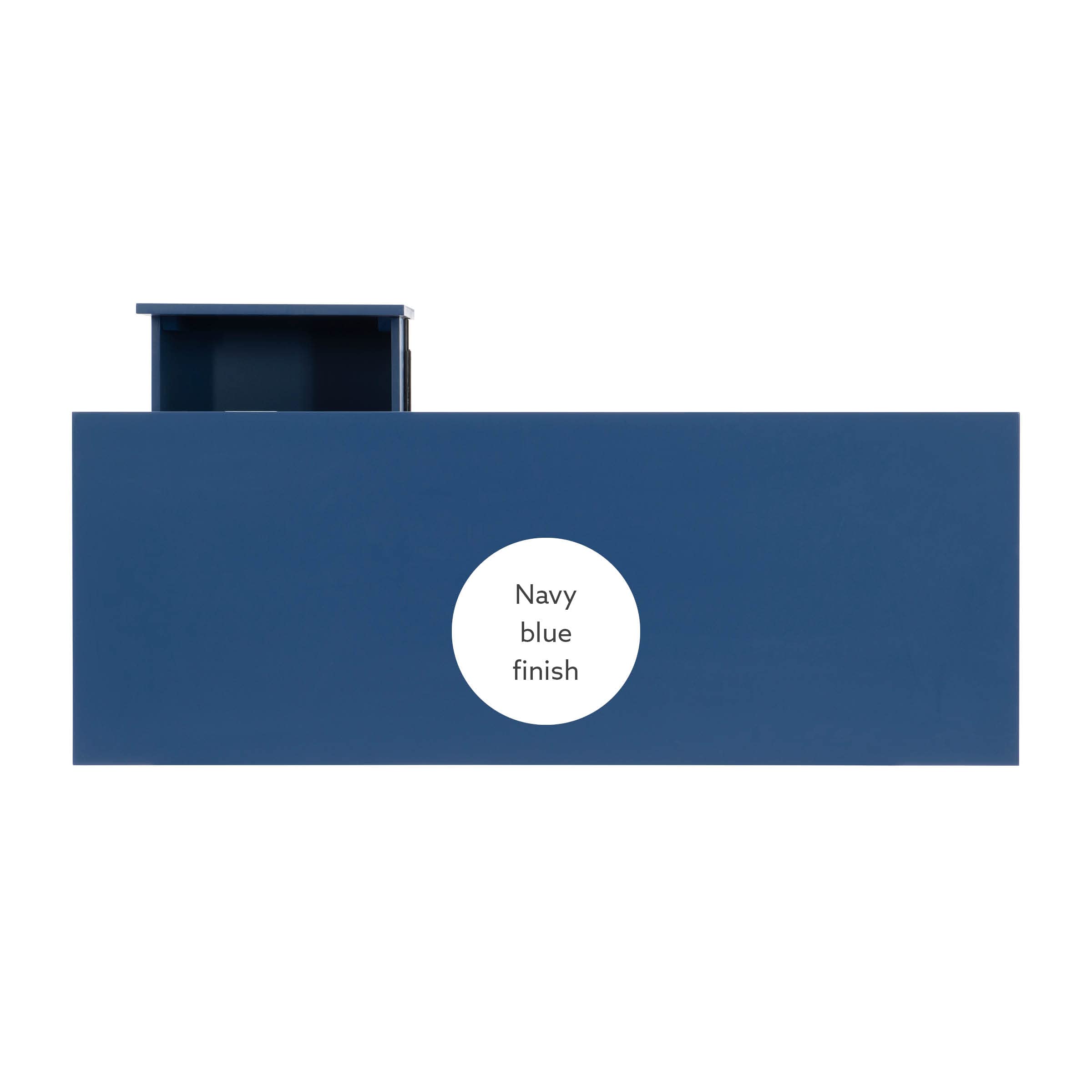 Linon Sadie Navy Blue Modern Classic Side Storage Desk - Stylish Home Office Furniture with Drawers for Organization | Perfect for Small Spaces, Dorm Rooms & Workspaces