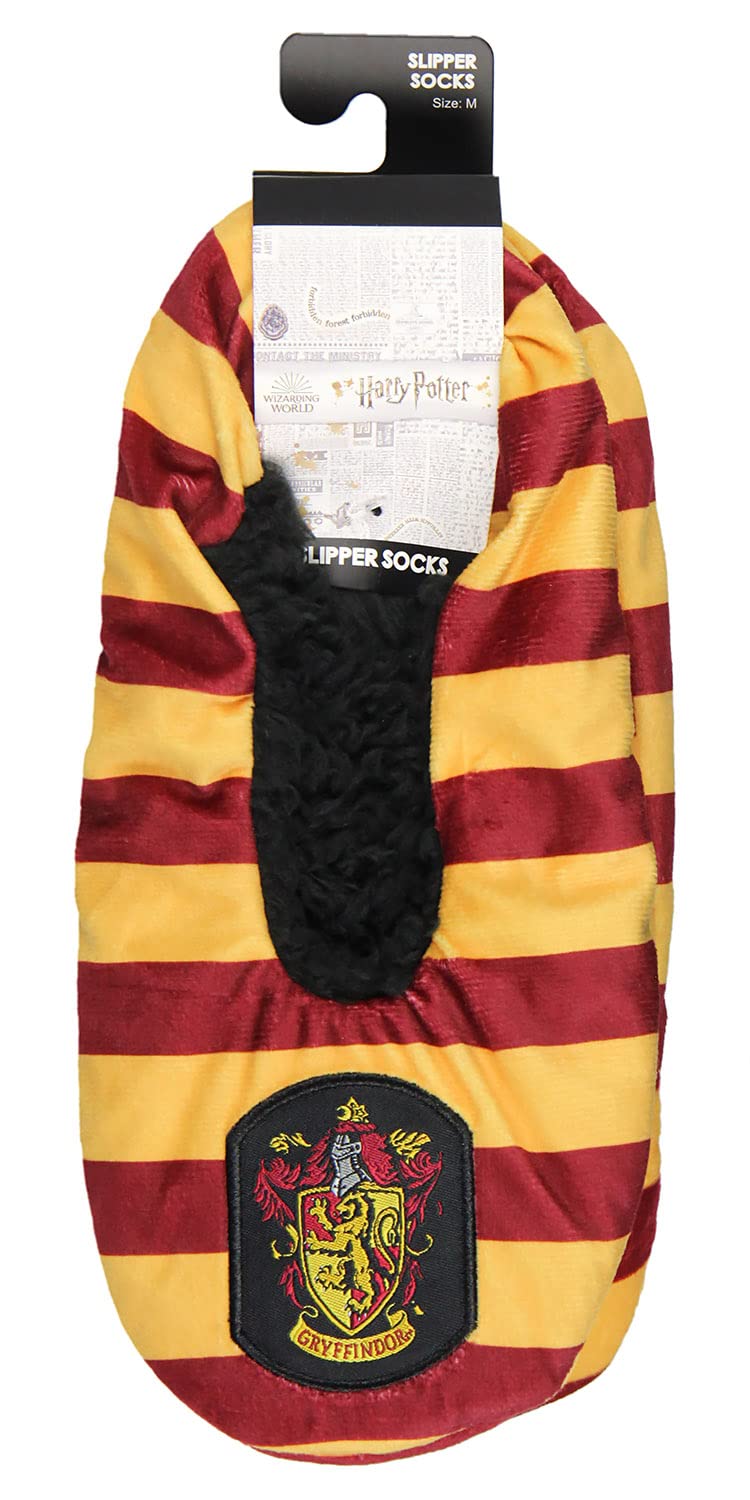 Harry Potter House Crest Slippers for Women & Men - Non-Slip Sole, All 4 Hogwarts Houses (Gryffindor, Slytherin, Hufflepuff, Ravenclaw) - Cozy Indoor/Outdoor Wear for Potterheads & Movie Fans