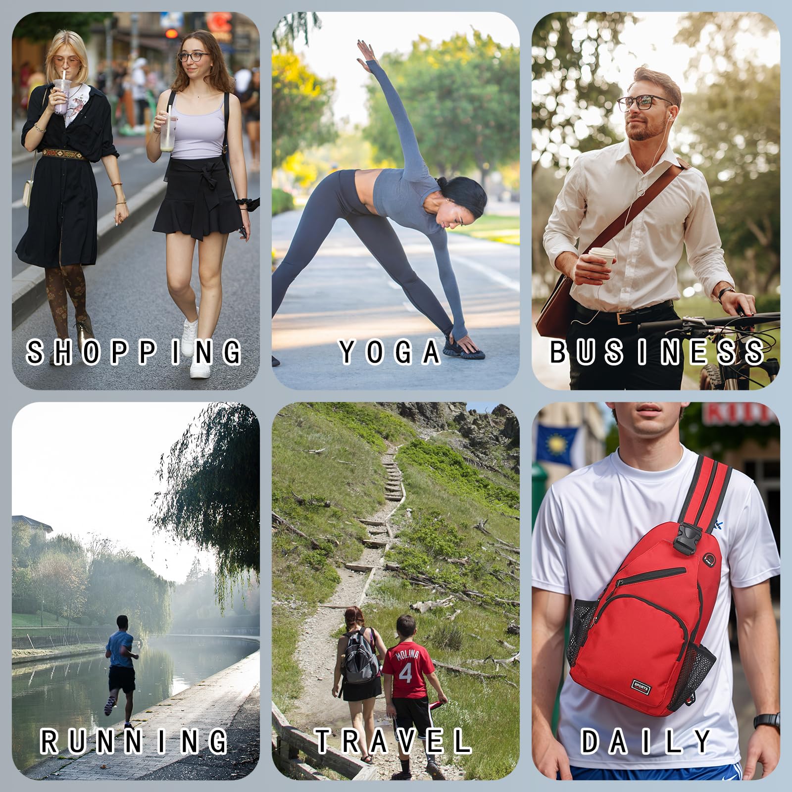 Convertible Sling Bag Crossbody Backpack - 8.5