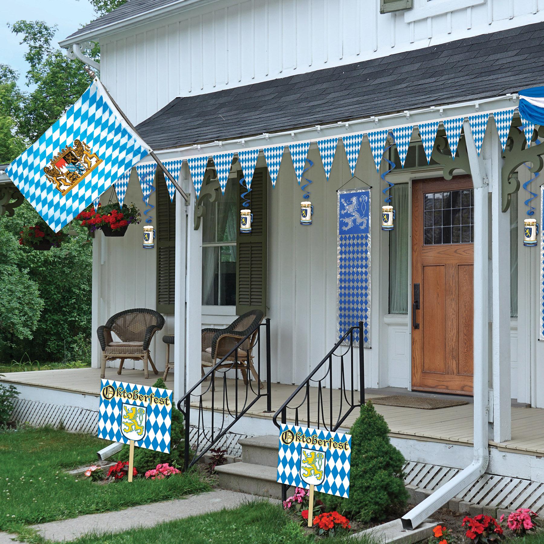 12 Pack Beistle 30 ft Oktoberfest Pennant Banner - German Beer Festival Decorations for Party, Pub & Outdoor Celebrations