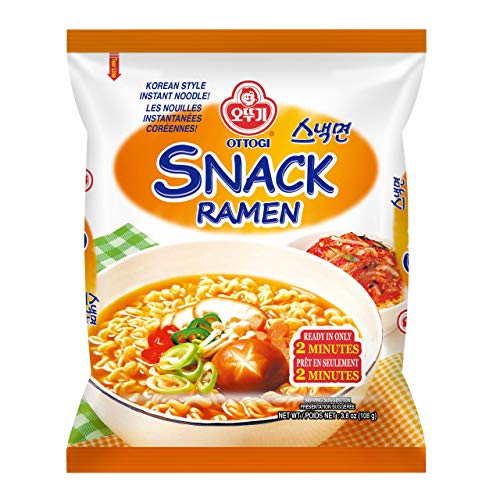 OTTOGI Korean Style Instant Ramen Snack - Thin Noodles & Mild Flavor (108g x 5 Pack) | Quick Meal, Office Lunch, College Dorm Food, Late Night Snack