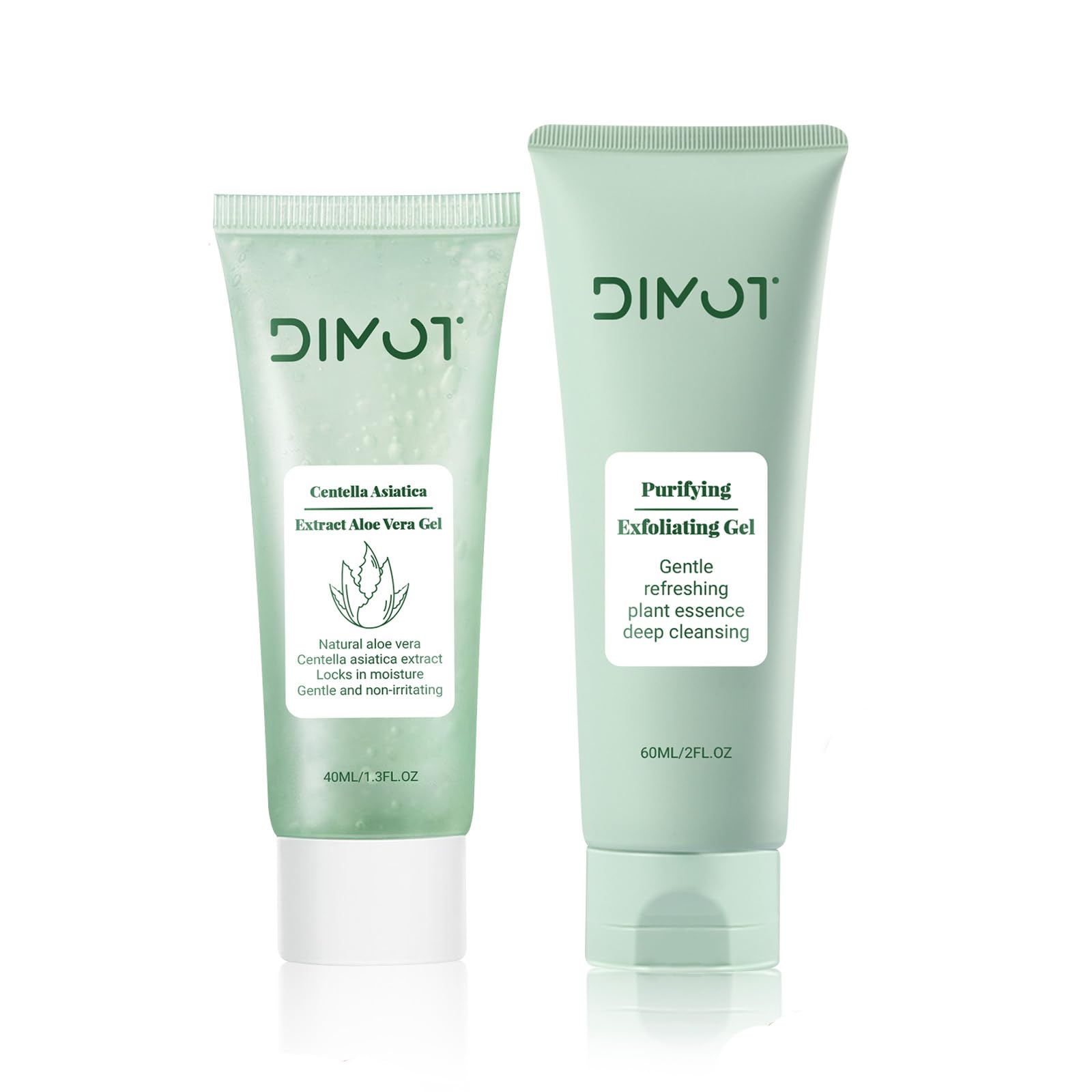 Purifying Exfoliating Gel for Face & Body - Gentle Deep Cleansing & Moisturizing Scrub - Exfoliating Face Wash & Body Scrub for Women (2PCS) - Perfect for Daily Skincare Routine & Spa Treatment at Home