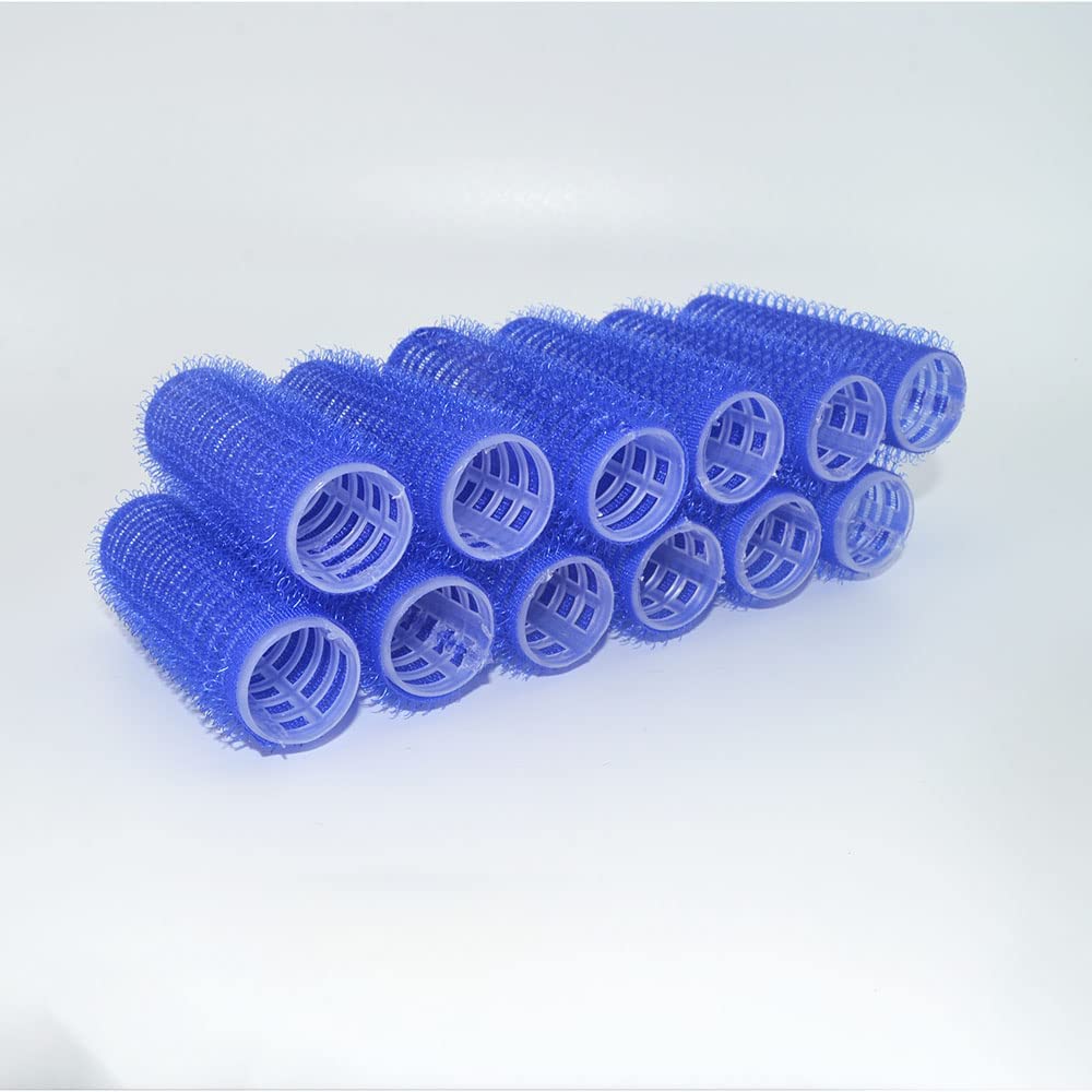 APOEM 6PCS Heatless Hair Rollers for Medium & Short Hair - No Heat Curling Set for Bangs & Natural Waves (Blue & Light Blue) | Perfect for Overnight Styling & Damage-Free Curls