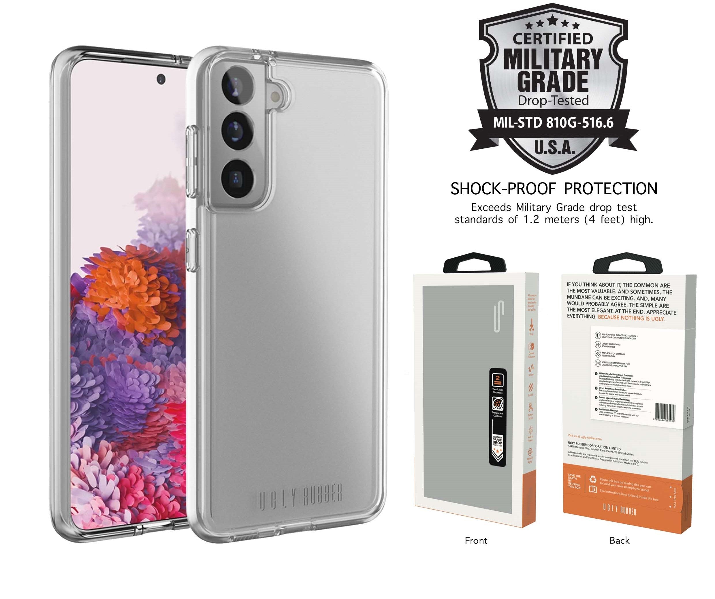 Durable Clear Rubber Armor Case for Samsung Galaxy S22 Ultra/Plus - Shockproof Slim Protective Phone Cover for Everyday Use & Outdoor Activities