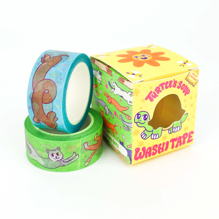 Long Pets Washi Tape - Decorative Japanese Paper Tape for Scrapbooking, Journaling & DIY Crafts | Perfect for Bullet Journals, Gift Wrapping & Home Decor
