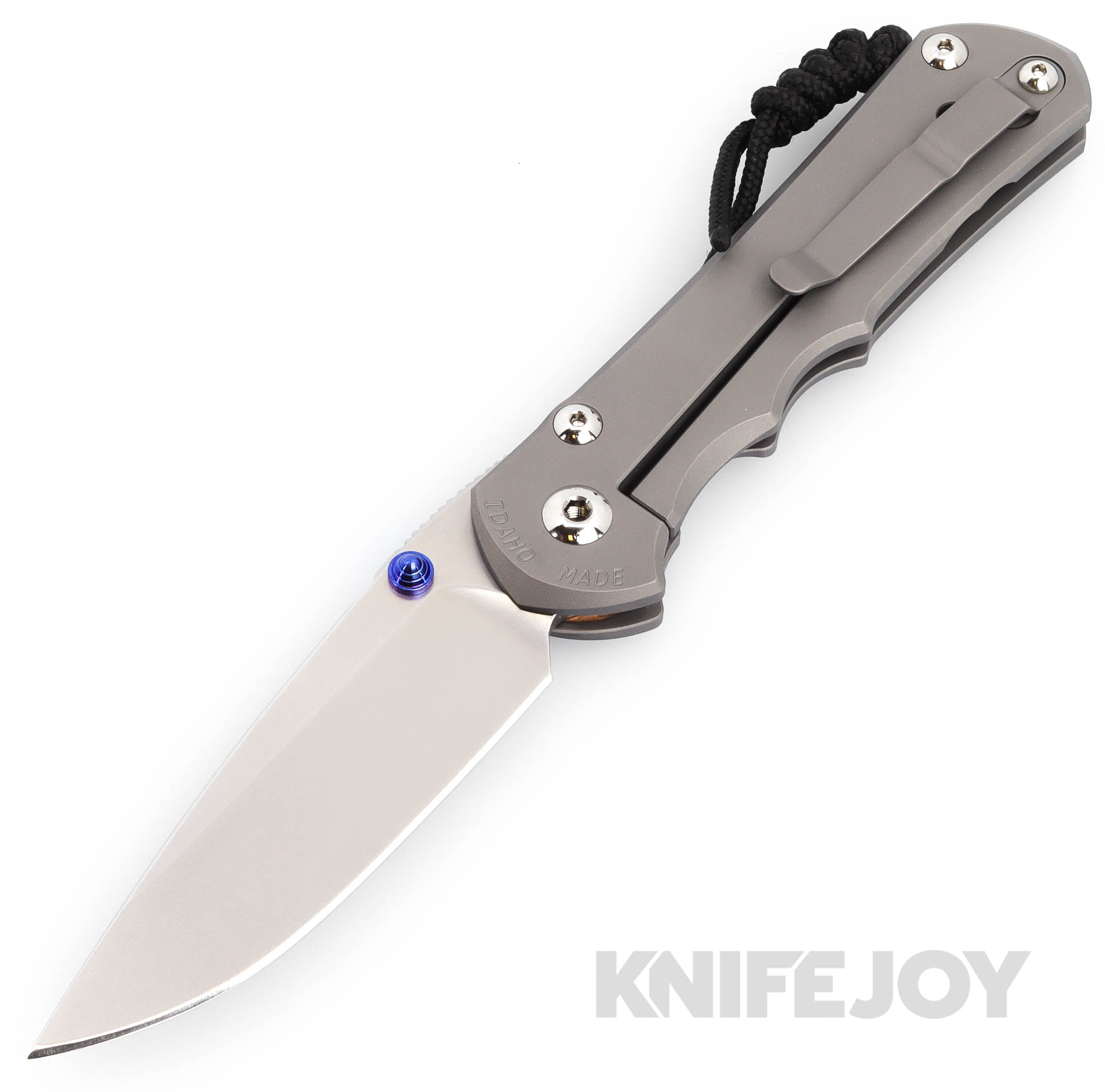 Chris Reeve Knives Large Inkosi Plain Drop Point Magnacut Blade with Glass Blasted Titanium Handles - Premium EDC Folding Knife for Outdoor, Camping & Survival Use