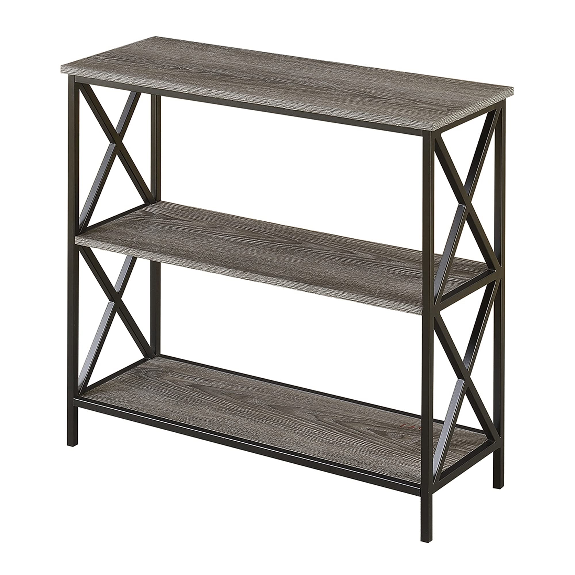 Ergode Tucson 3-Tier Bookcase - Sturdy Wooden Bookshelf for Home & Office - Perfect for Living Room, Bedroom, or Study Organization