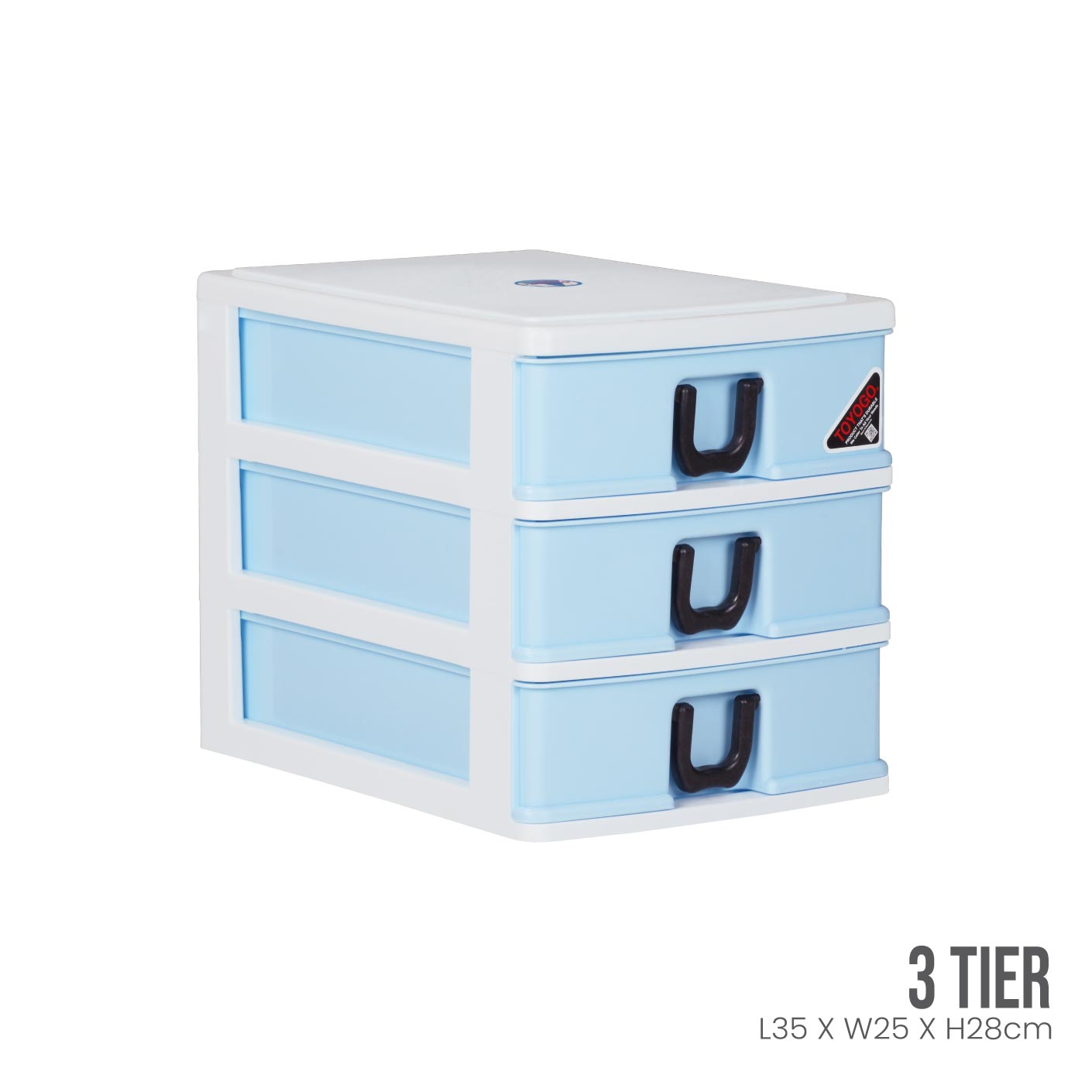 3 Tier A4 File Drawer Organizer - Heavy Duty Plastic Storage Cabinet for Office, Home, or School - Perfect for Documents, Files, and Stationery Organization