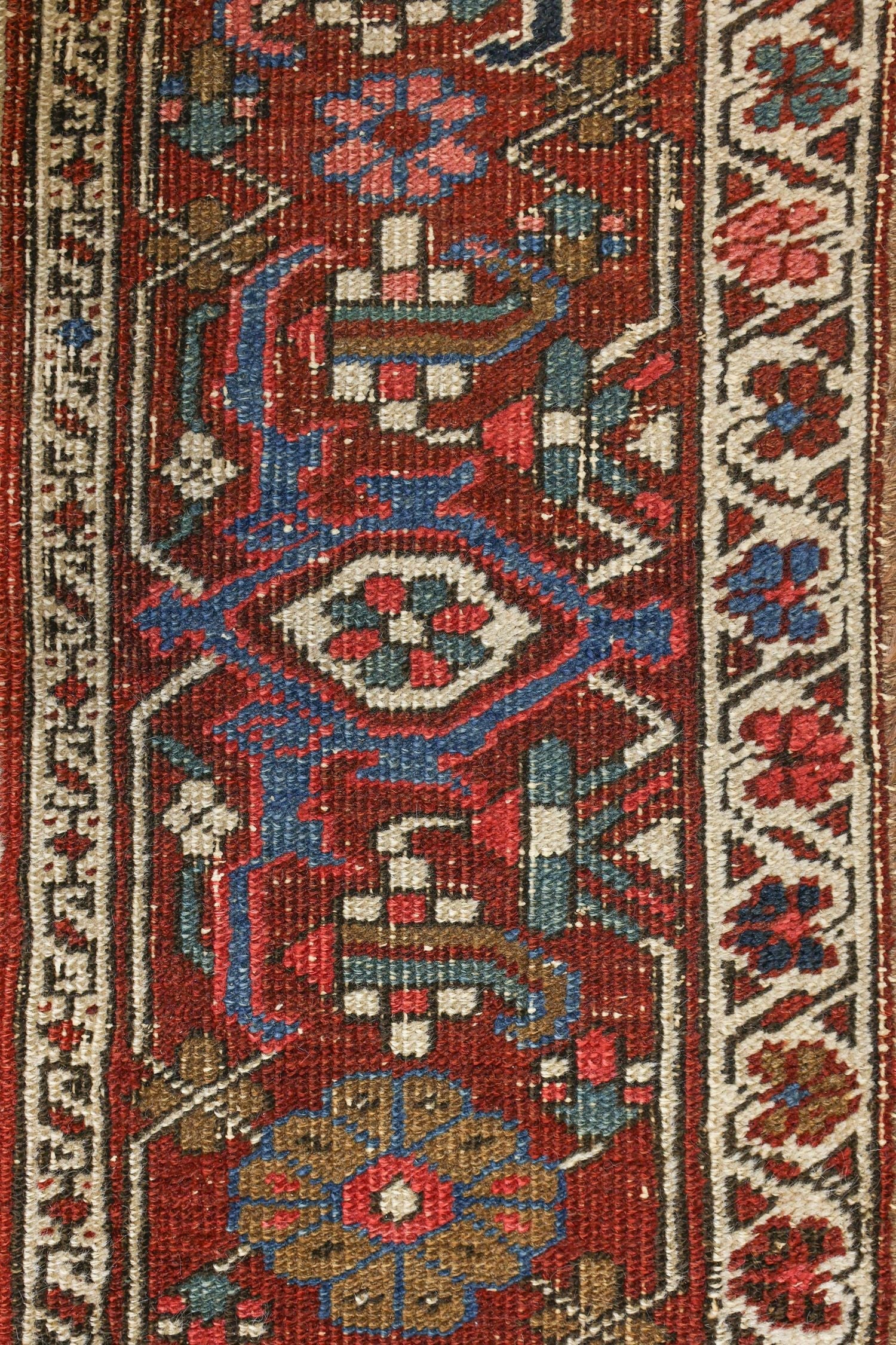 Handwoven Antique Heriz Tribal Rug - Traditional Persian Design, J75895 - Perfect for Living Room, Bedroom, or Home Decor