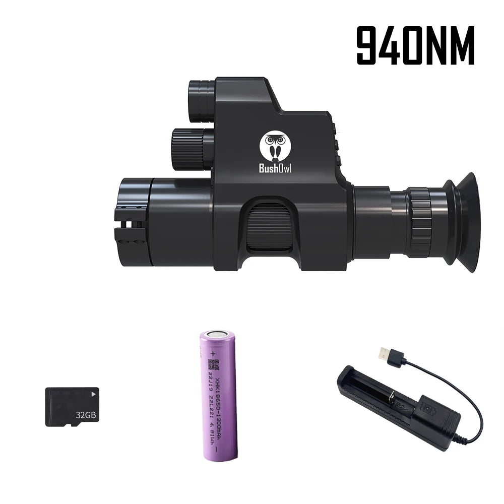 High-Precision Sniper Hunting Scope with Night Vision & Thermal Imaging | Clip-On Rifle Scope Attachment for Outdoor Shooting | Infrared Camera for Low Light Hunting & Tactical Operations
