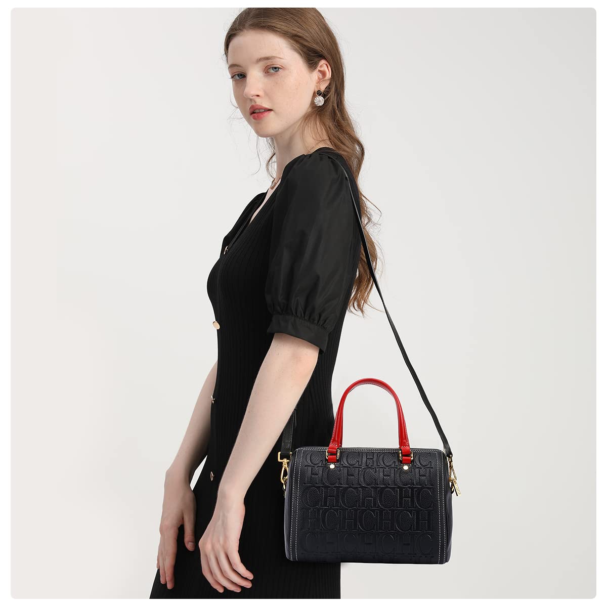 MWTS CHCH Women's Colorful Spliced Crossbody Bag with Chain Letter Pattern - Stylish Shoulder Purse for Casual Outings, Travel & Daily Use