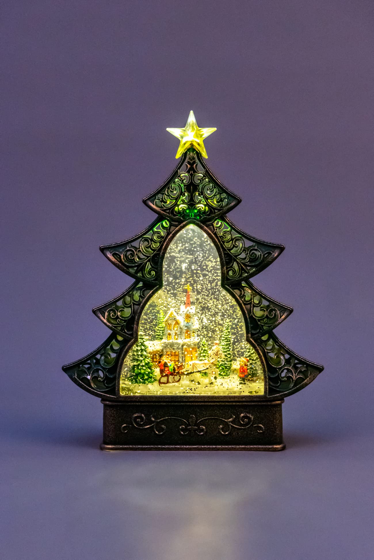 Christmas Nativity Scene Snow Globe with Swirling Water, Glitter & Music - LED Light Up Holiday Decor for Home, Office, Tabletop - Perfect Christmas Gift for Family & Friends (Ideal for Mantel Decor, Party Centerpiece & Seasonal Festivities)