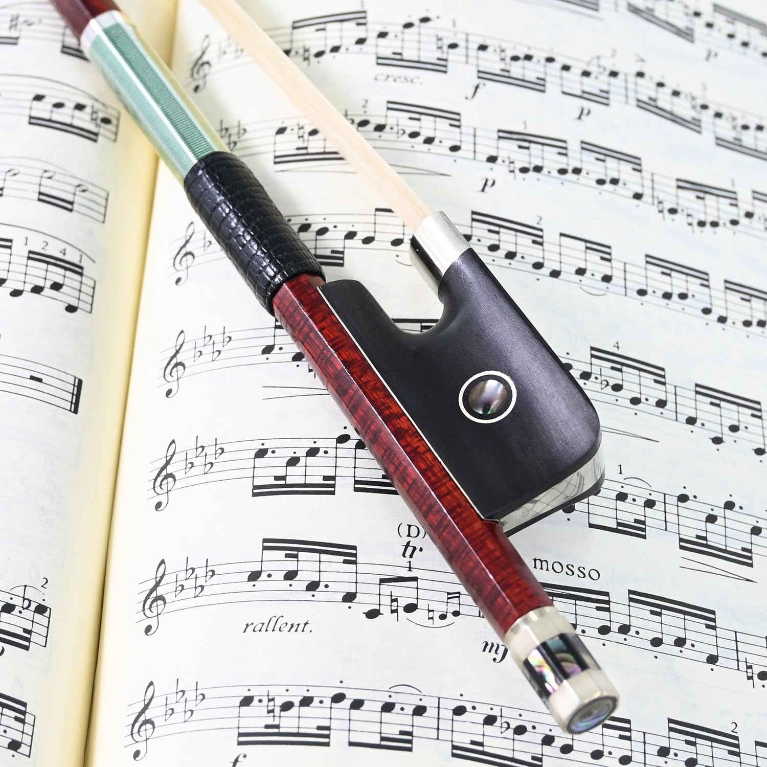 Premium 4/4 Size Carbon Fiber Hybrid Cello Bow with Ebony Frog - Master Level Pernambuco Performance Bow for Warm Sweet Tone (Mongolian Horse Hair) - Perfect for Professional Musicians & Orchestra Performances