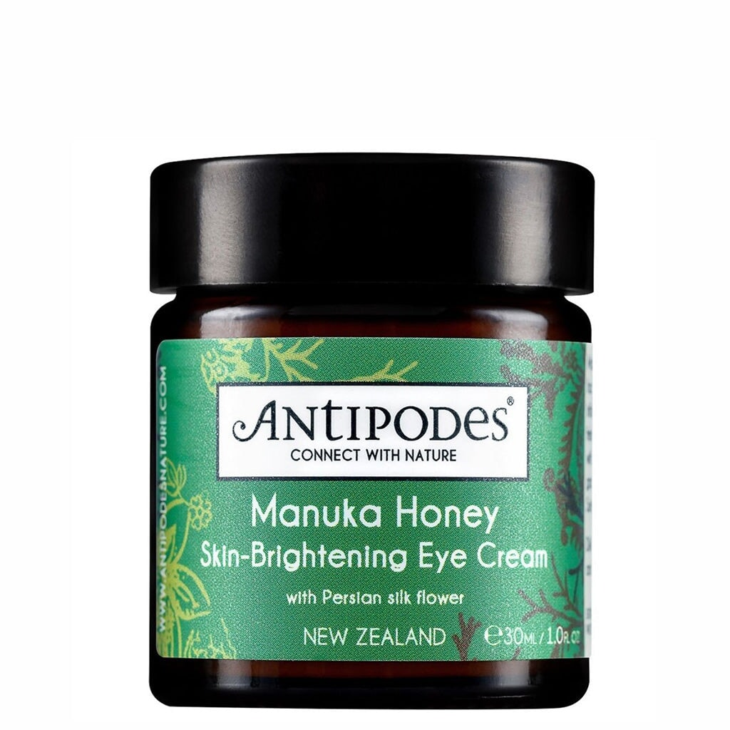 Antipodes Manuka Honey Eye Cream for Dark Circles & Brightening – Organic Skincare for Puffy Eyes & Fine Lines – Perfect for Night & Day Use