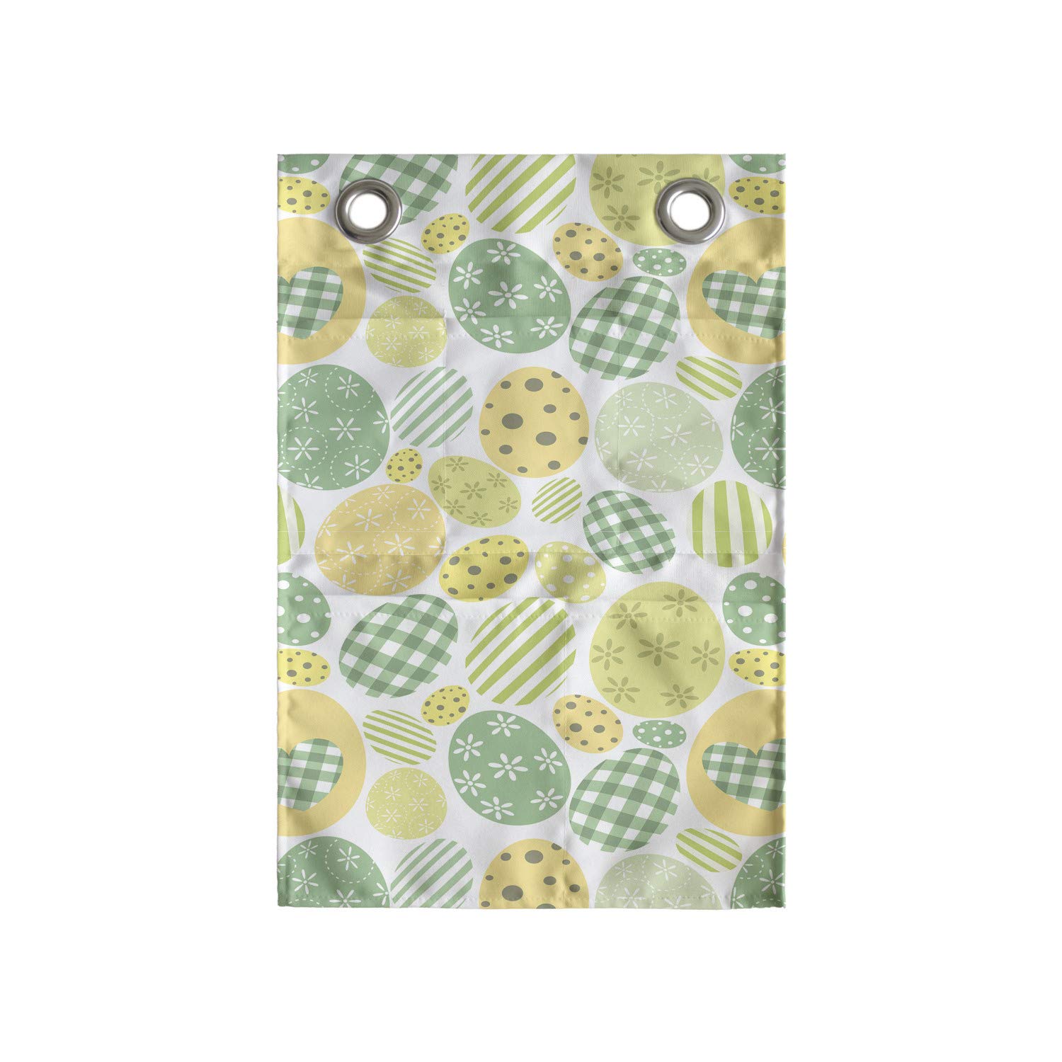 Ambesonne Easter Bunny Hanging Pocket Organizer - Pastel Dyed Easter Eggs Design, 14
