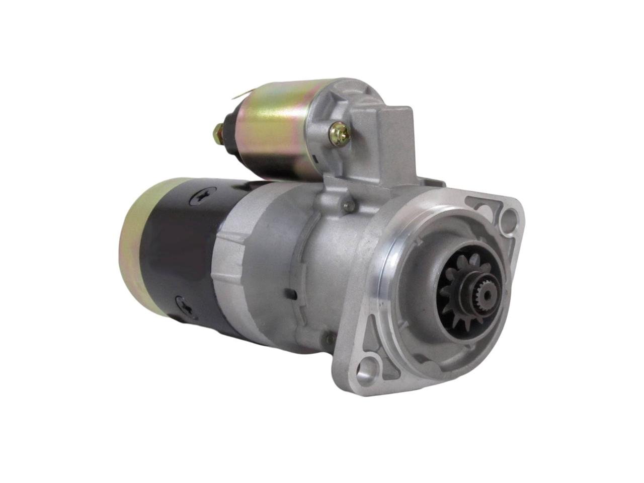 RAREELECTRICAL Starter Motor for Mitsubishi Forklift FG-18B-LP FG-18B-LPS FG-18G FG-18GS 4G33 Engine - Replacement Part for Warehouse & Industrial Equipment