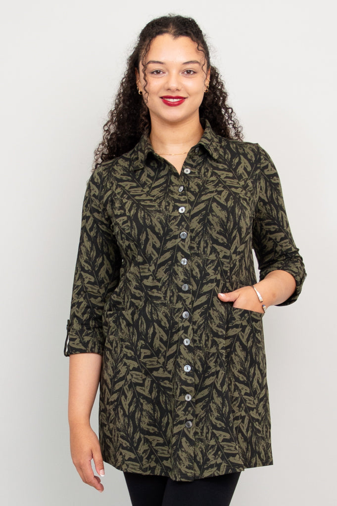 Charlie Tunic - Eco-Friendly Bamboo Tunic in Greenwood | Women's Casual Wear for Summer & Beach | Perfect for Outdoor Activities & Relaxation