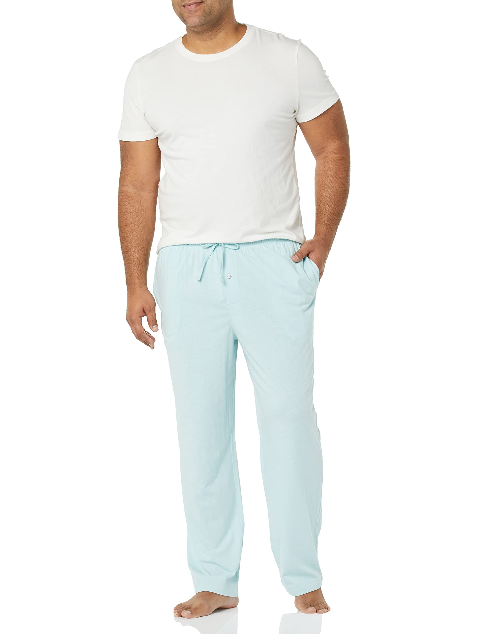Amazon Essentials Men's Cotton Knit Pajama Pants - Soft & Breathable Sleepwear for Lounge & Relaxation at Home