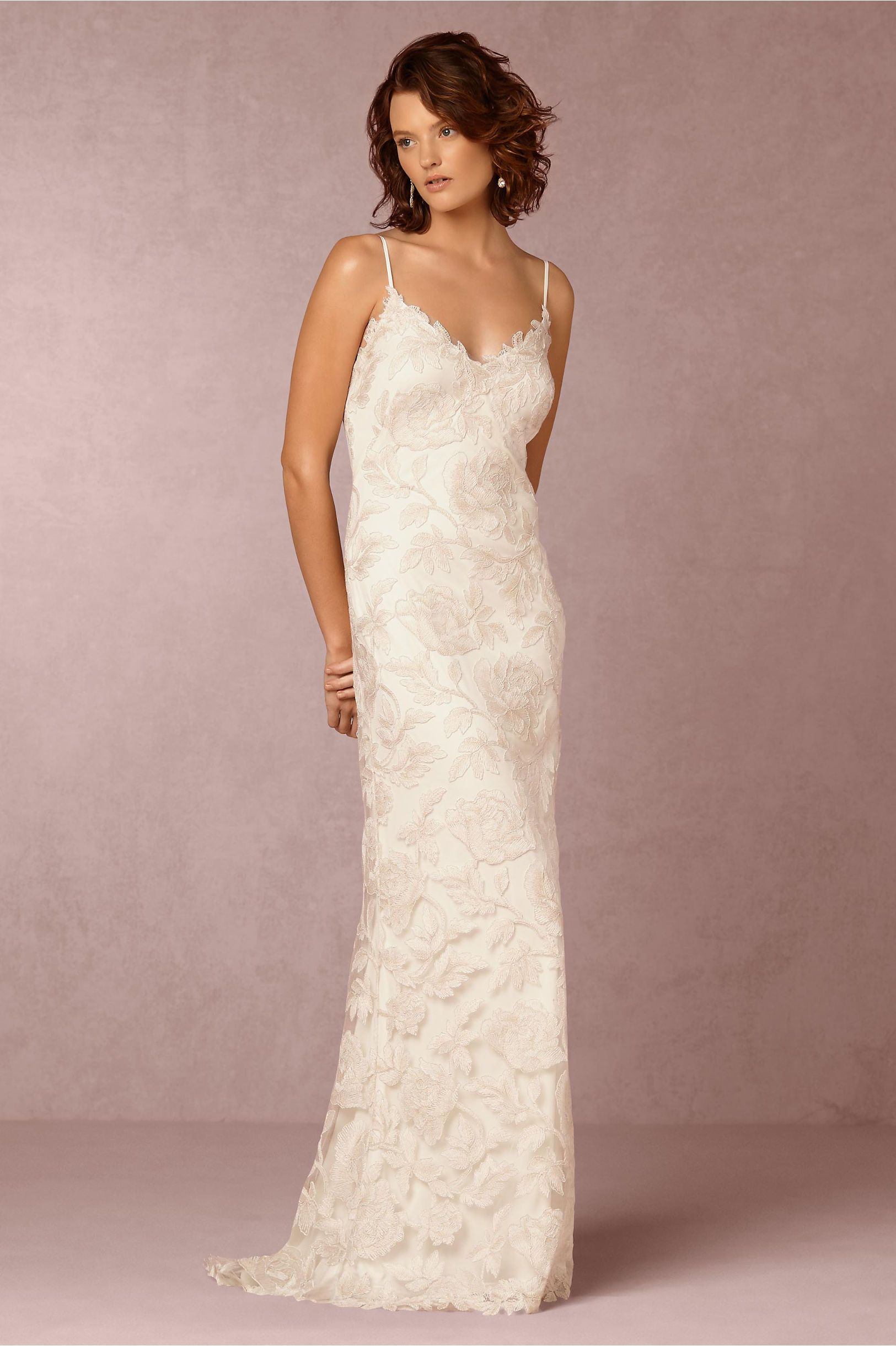 BHLDN Tadashi Shoji Montana Wedding Dress - Elegant Lace Bridal Gown for Bride, Perfect for Church Ceremony & Outdoor Wedding Photos