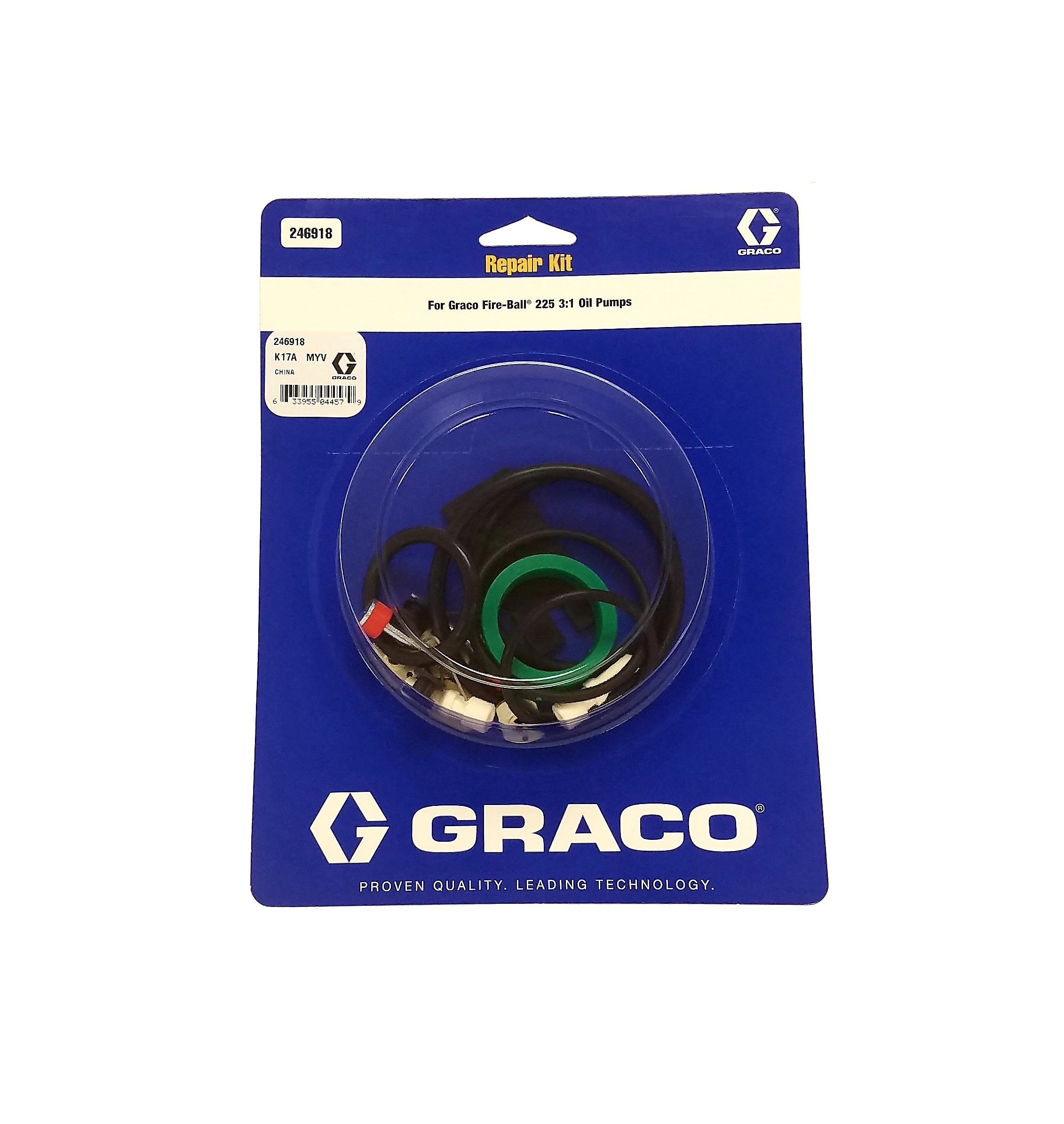 Graco 246-918 Repair Kit for 3:1 Ratio Fire Ball 225 Oil Pumps - Replacement Parts for Industrial Spray Equipment | Perfect for Maintenance & Professional Use