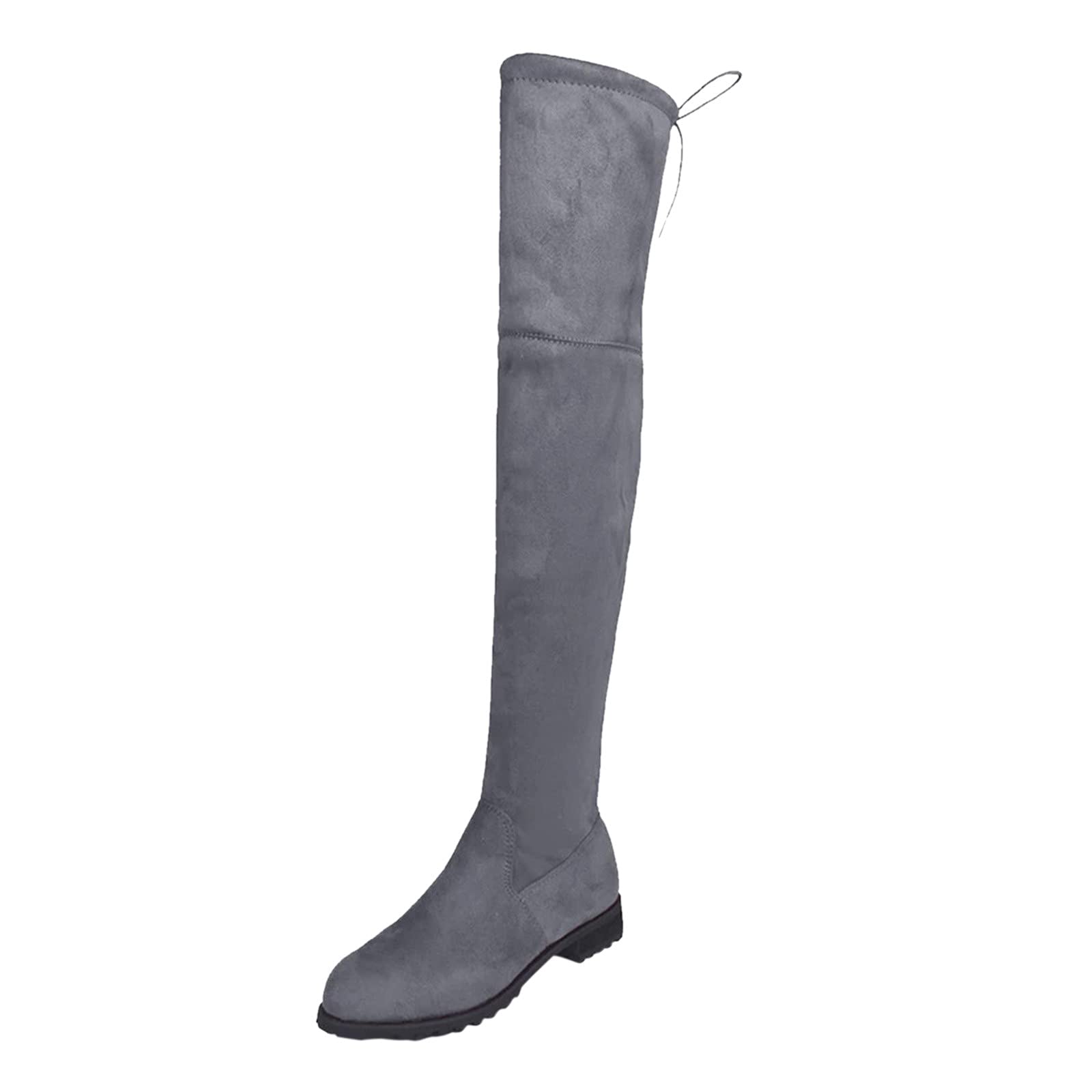RUIY Over Knee High Heel Boots for Women - Winter Comfort Long Boots in Light Beige | Perfect for Cold Weather, Office Wear & Night Out Fashion