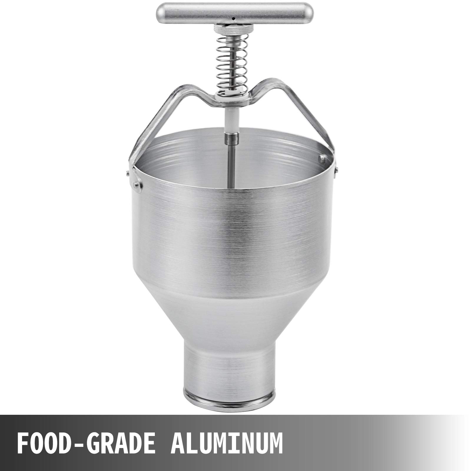 VBENLEM 5L Donut Depositor - Manual Donut Dropper Hopper with 6 Adjustable Thickness Settings, Food-Grade Aluminum Donut Batter Dispenser with Stand for Home Bakeries & Commercial Kitchens - Perfect for Making Uniform Donuts, Pancakes & Muffins