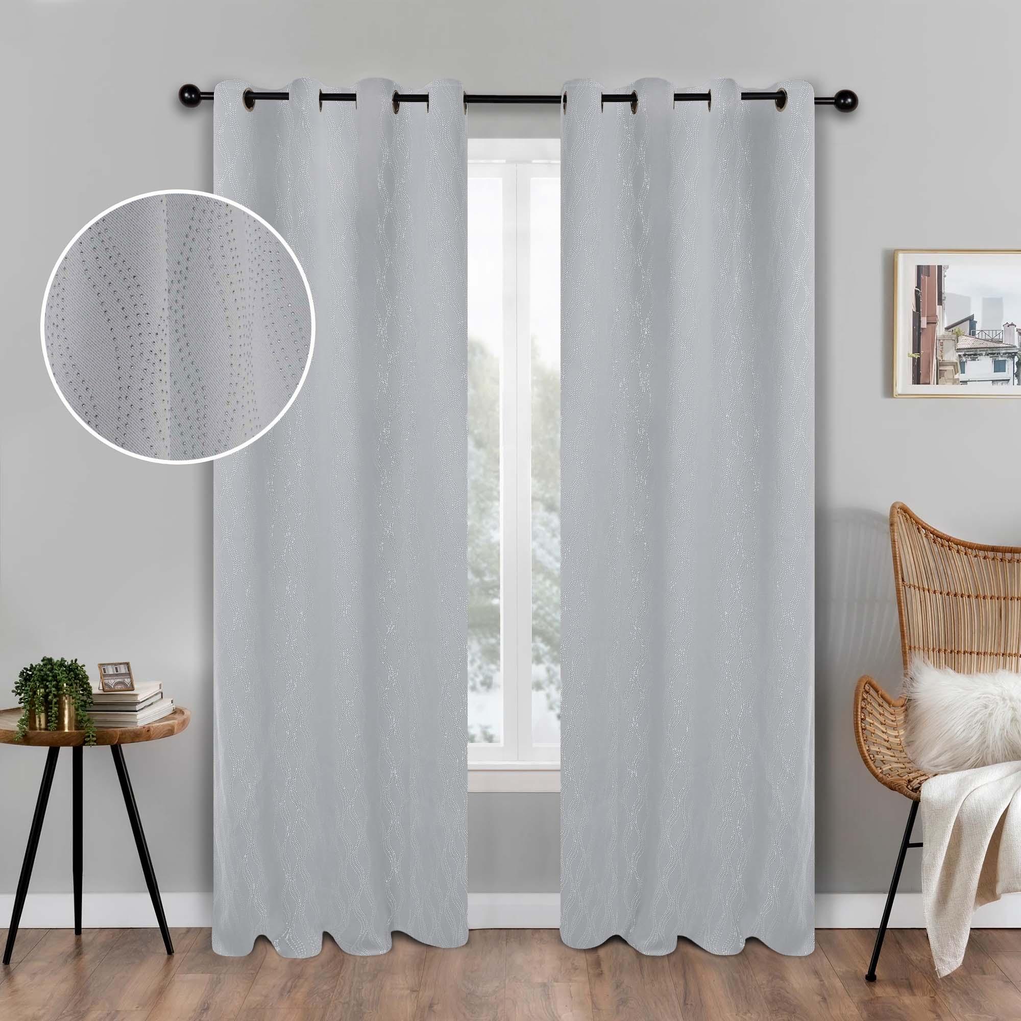 Zuri Textured Washable Blackout Curtains for Bedroom - Thermal Insulated Room Darkening Window Drapes (Set of 2 Panels) - Perfect for Nursery, Home Theater & Light Sleepers