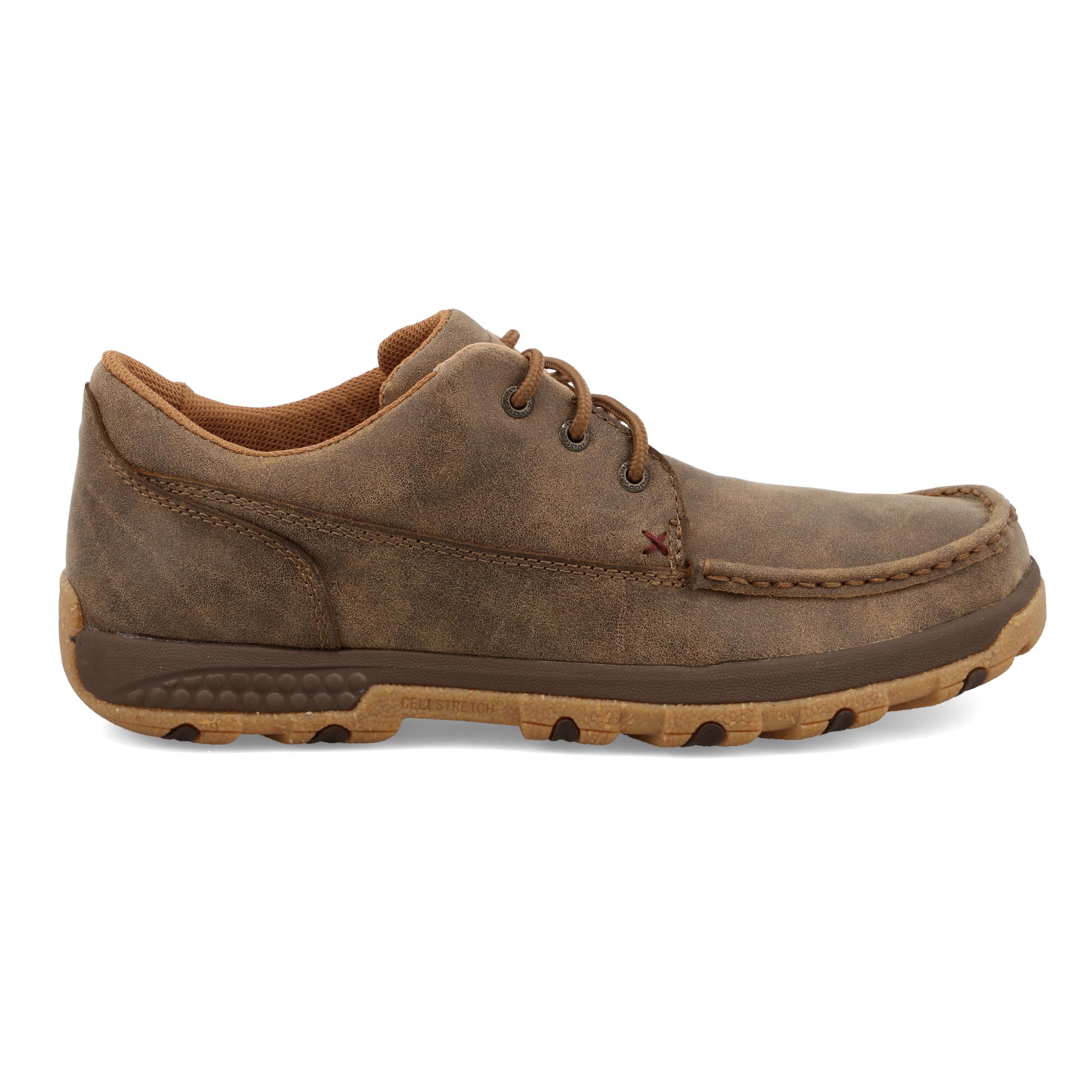 Twisted X Men's Comfortable Boat Shoe Driving Moc - Breathable Moc Toe with CellStretch Technology | Perfect for Casual Wear, Boating & Outdoor Activities