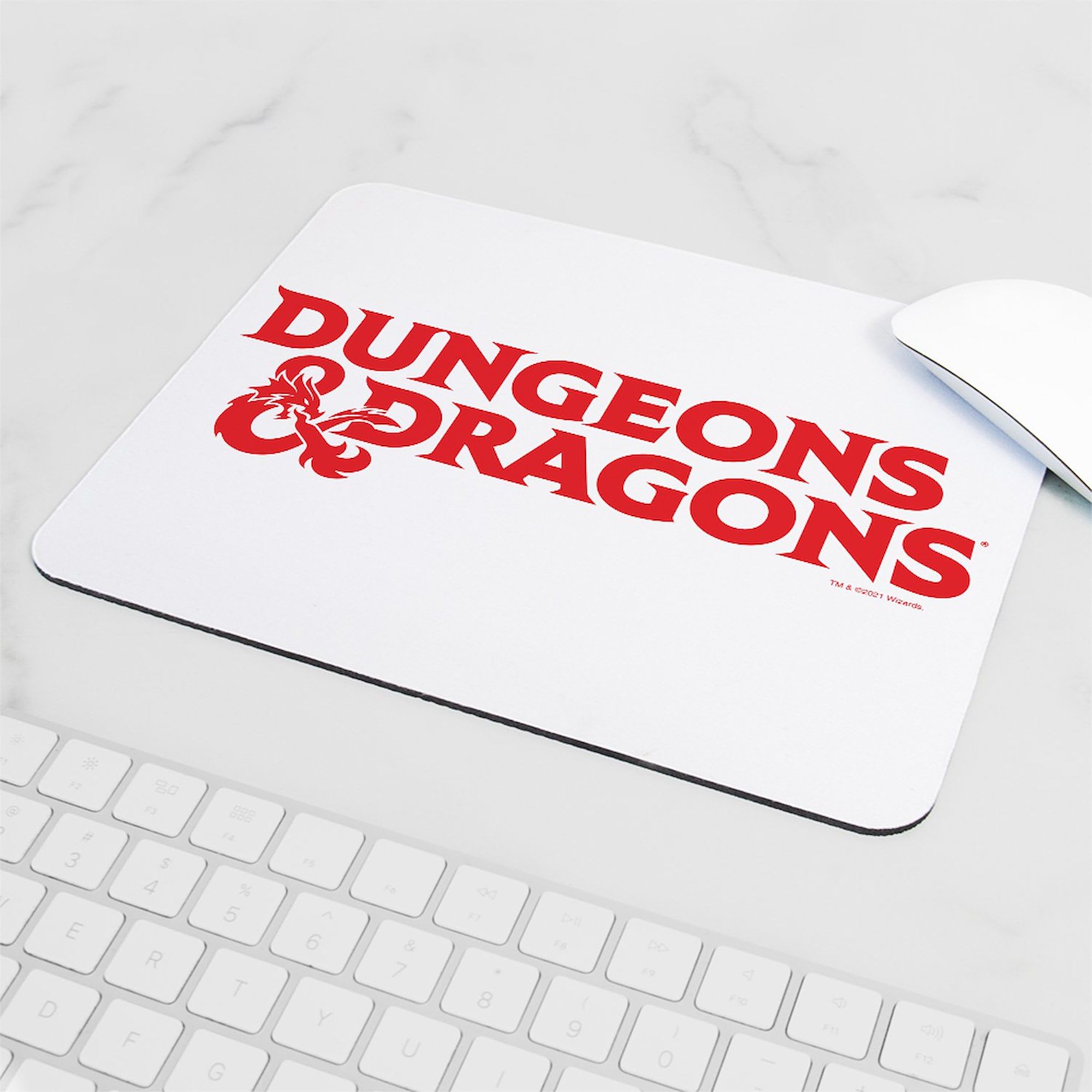 Dungeons and Dragons Red Logo Non-Slip Rubber Gaming Mouse Pad - Perfect for D&D Tabletop RPG, PC Gaming & Office Work (12x10 Inches)