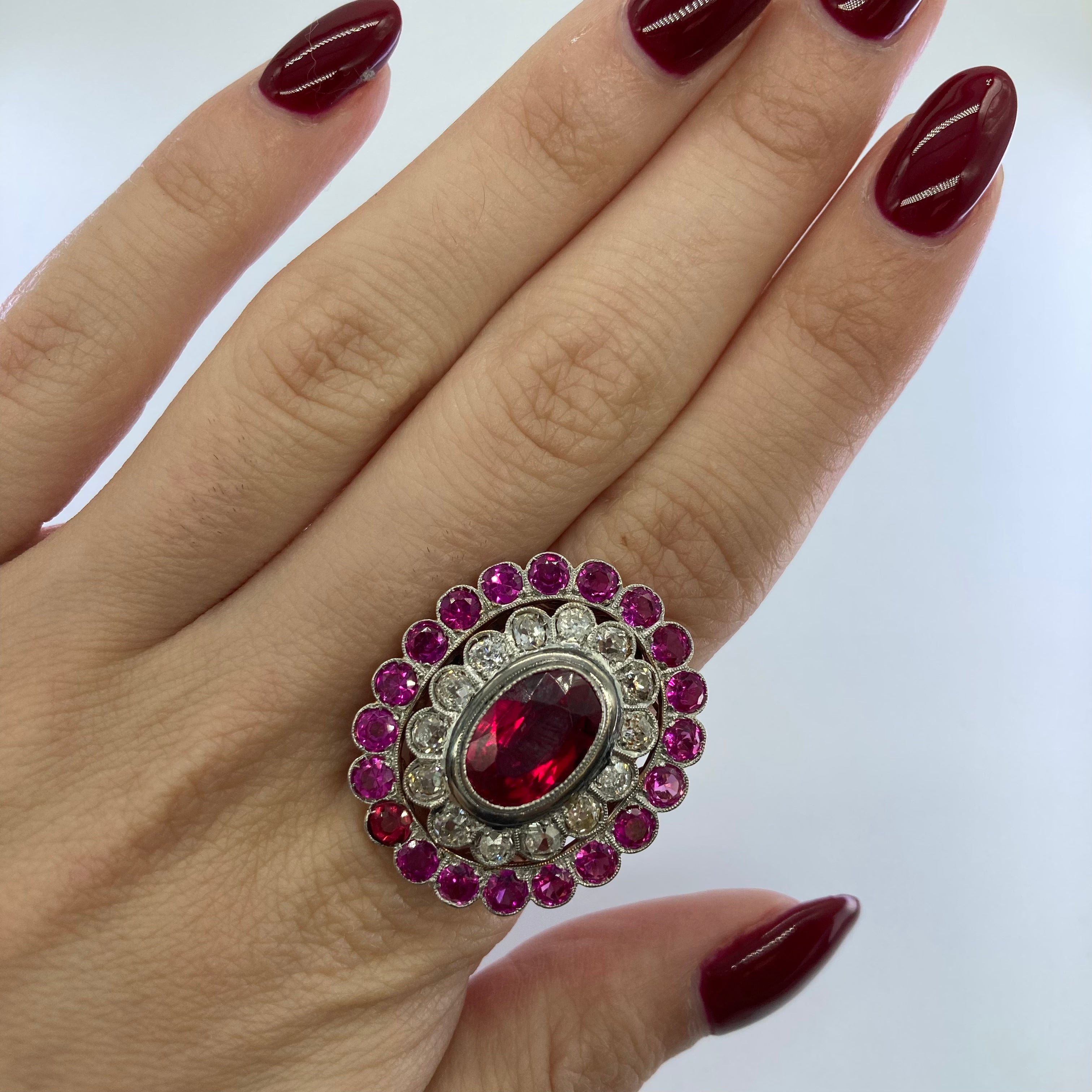 7.22ctw Multi Gemstone Cocktail Ring - Size 8.25 - Elegant Statement Jewelry for Parties, Weddings & Special Occasions