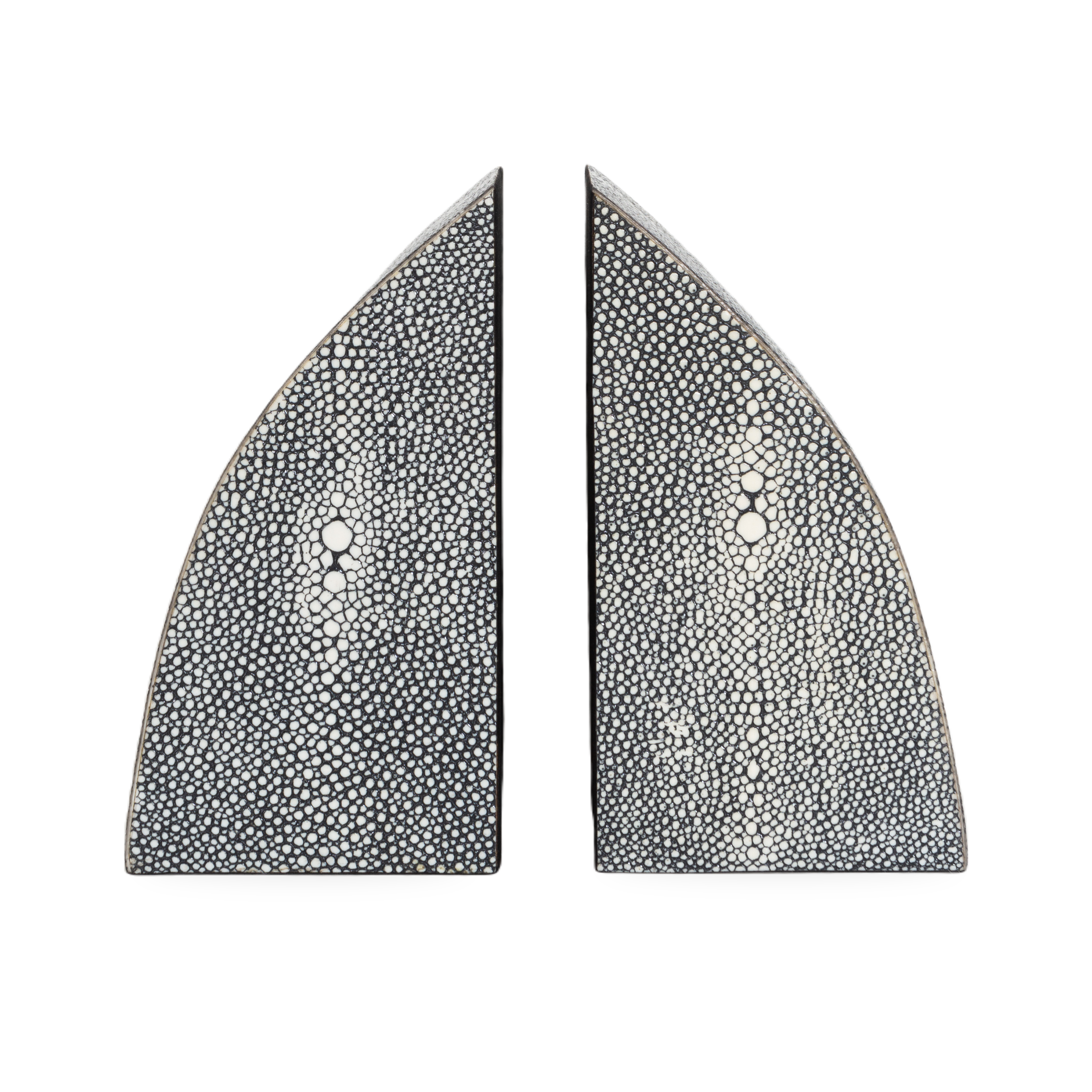 Elegant Faux Shagreen Bookends - Heavy Duty Decorative Book Holders for Shelves, Desks & Home Office - Perfect for Organizing Books, Magazines & Collectibles
