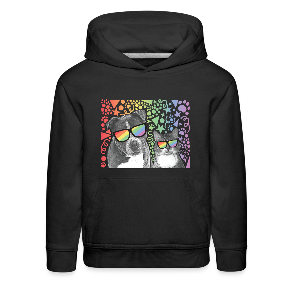Pride Party Kids' Premium Hoodie - Soft & Comfortable Rainbow Unisex Pullover for LGBTQ+ Celebrations, Birthday Parties & Pride Events