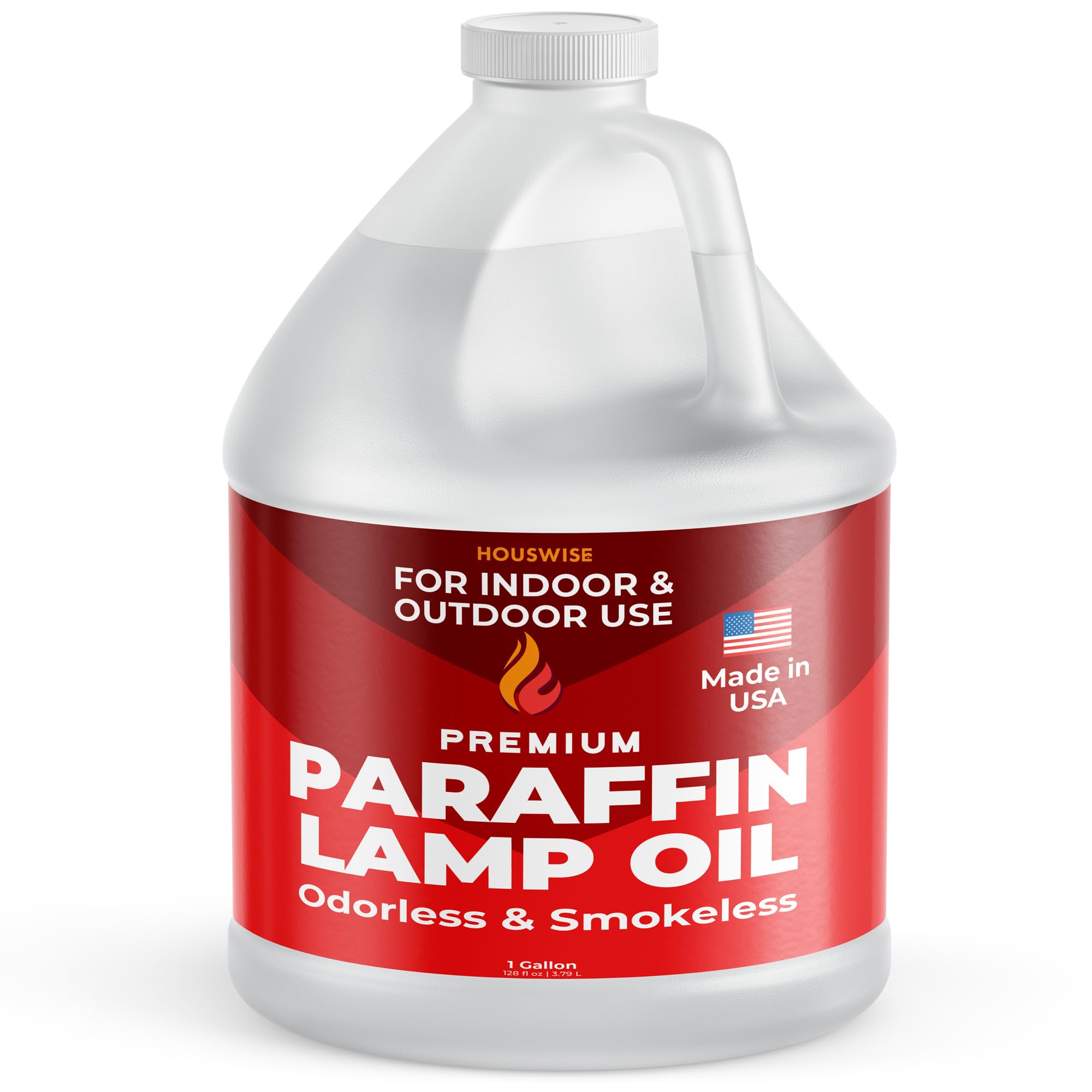 Premium Liquid Paraffin Lamp Oil - 1 Gallon Smokeless Odorless Indoor Fuel for Lamps, Lanterns & Candles | Safe for Home, Camping & Emergency Lighting