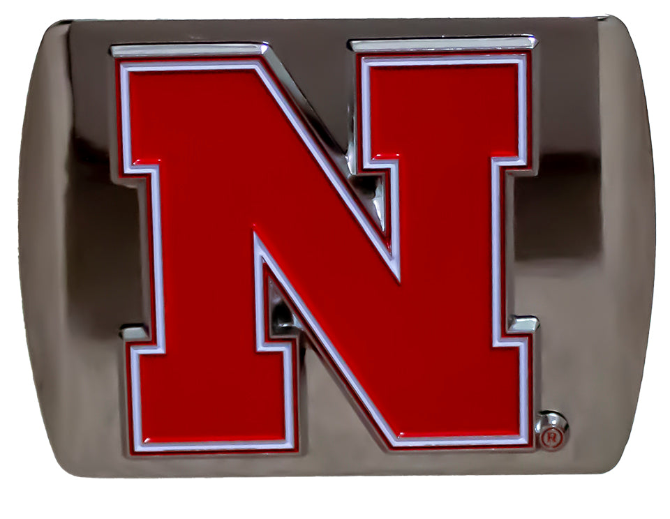 Nebraska Huskers Chrome Hitch Cover for Trucks & SUVs - Durable & Stylish Trailer Accessory for Tailgating & Road Trips
