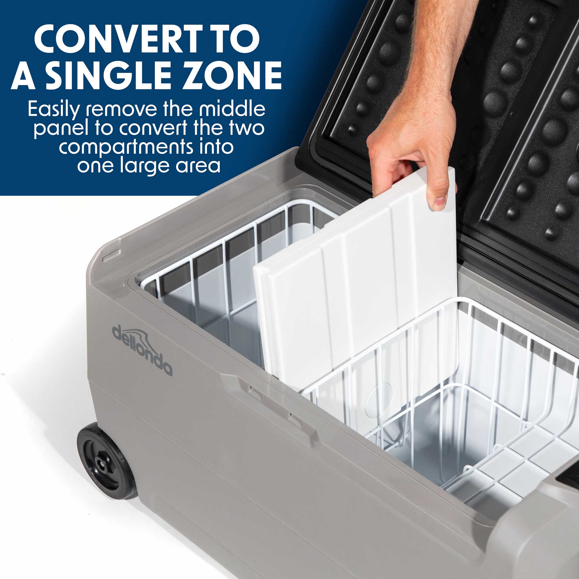 Dellonda 36L Portable Car Fridge Freezer - 12V/24V/230V Dual Zone Compressor Cooler DL131 - Perfect for Road Trips, Camping & Outdoor Adventures