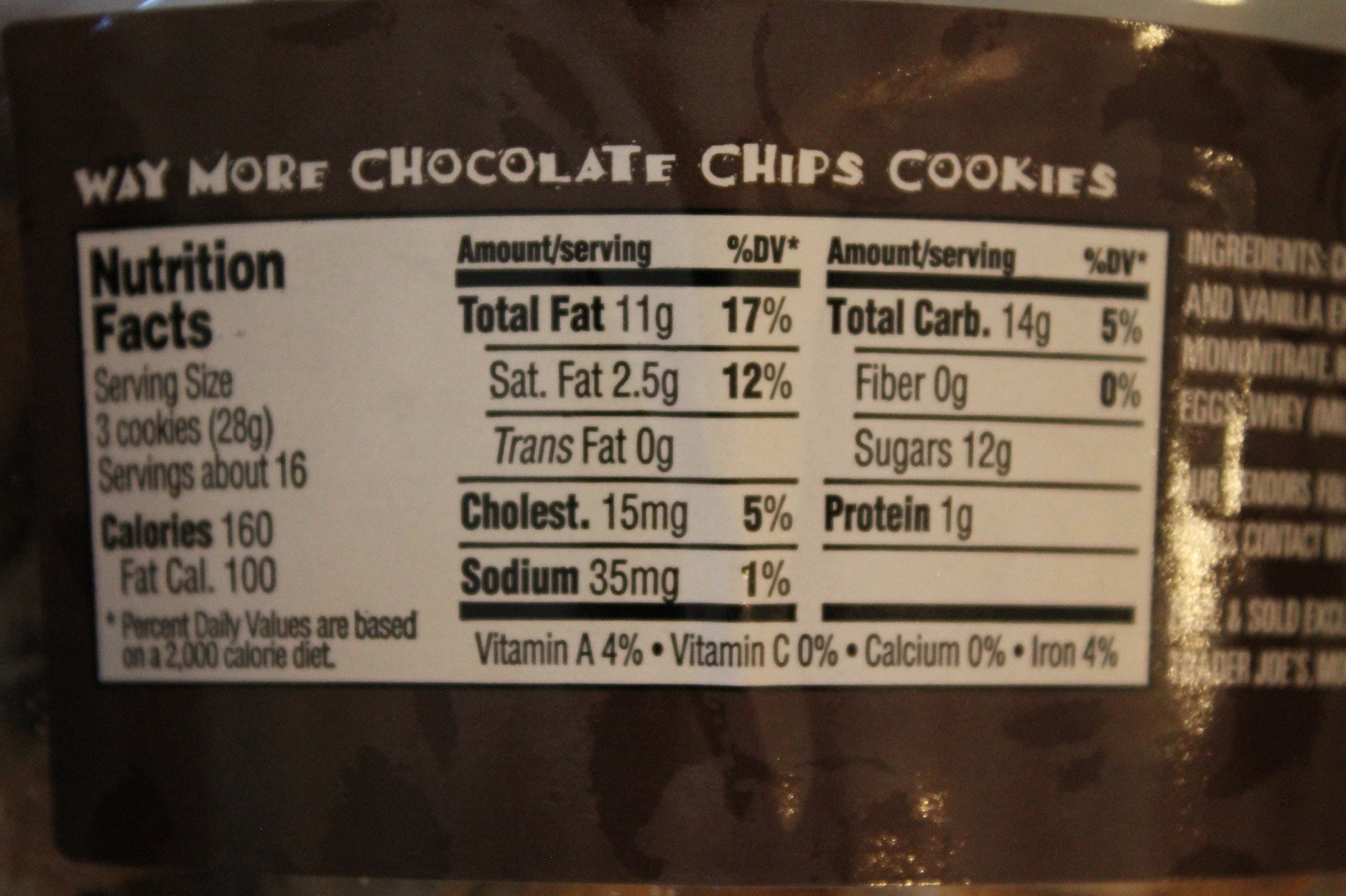 Trader Joe's Way More Chocolate Chip Cookies 16 Oz - Delicious Soft Baked Cookies for Snacking, Parties & Gifts | Bulk Pack Chocolate Chip Cookies for Home, Office & School